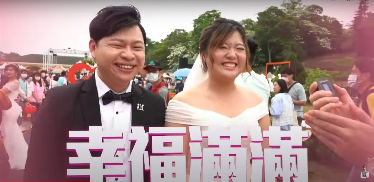 新人臉上帶著幸福洋溢的笑容。圖佳提供,