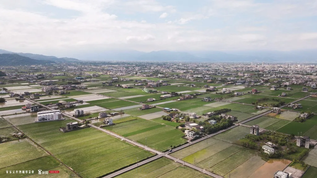 宜蘭冬山鄉空拍。宋佩遙攝。