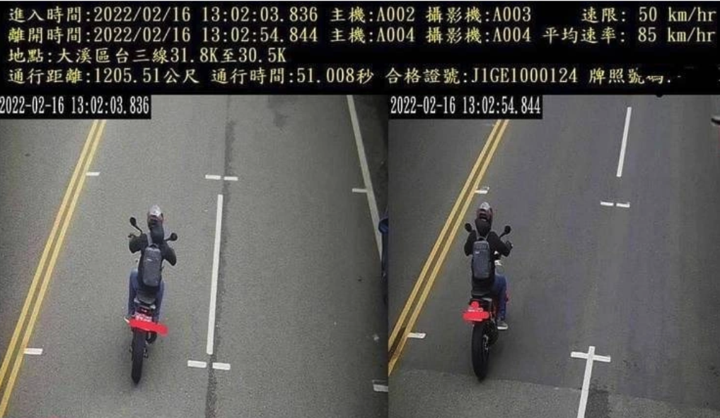台三線桃竹苗多數路段的限速為50或60公里，許多騎士的車速都過快，影響其他用路人。翻攝畫面
