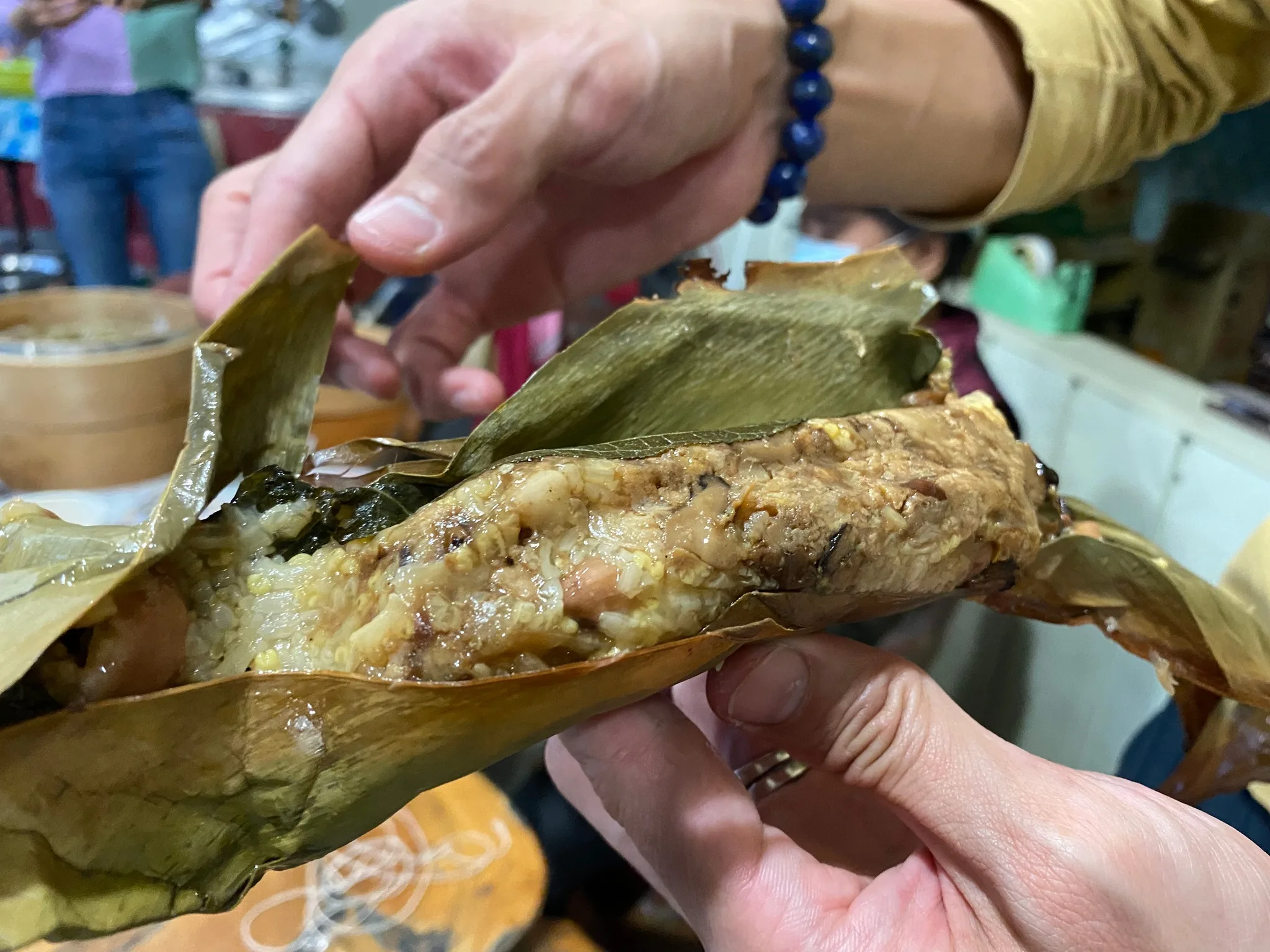 六堆客庄的肉粽，材料十分豐富。<a href=