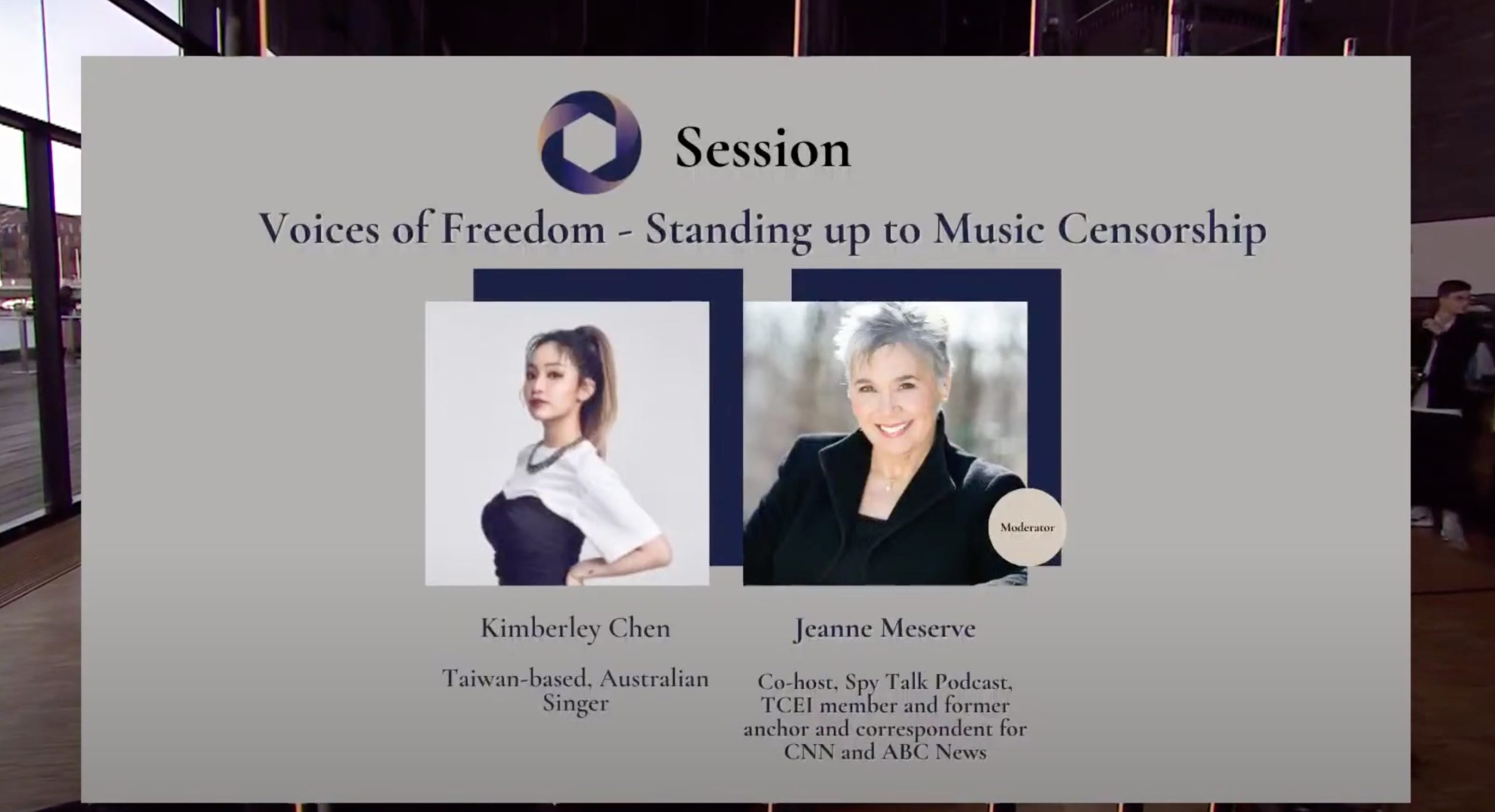 陳芳語獲邀哥本哈根民主高峰會(Copenhagen Democracy Summit)演出。翻攝 Alliance Of Democracies YT