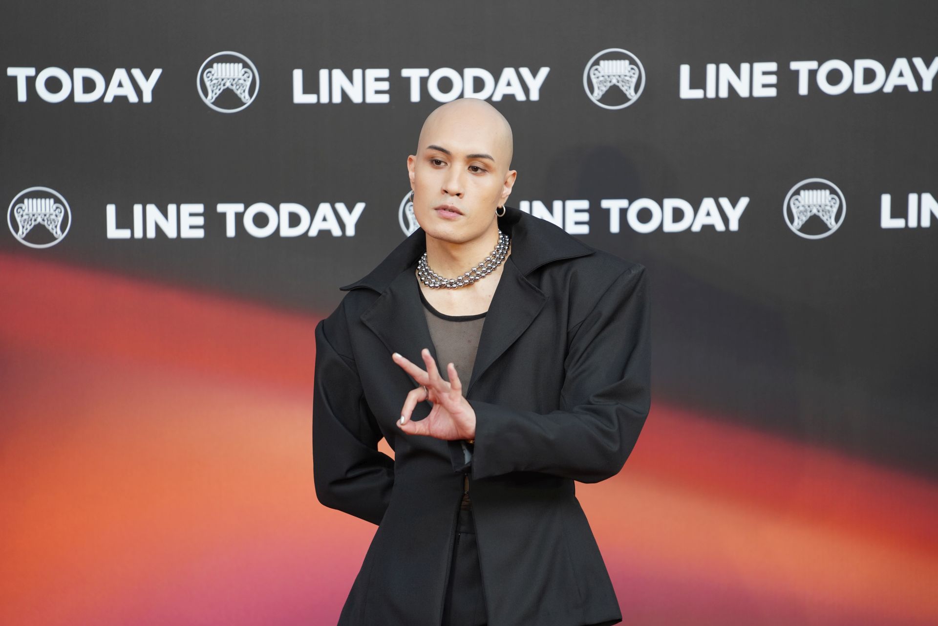 金曲獎星光大道主持人黃宣。宋佩遙攝