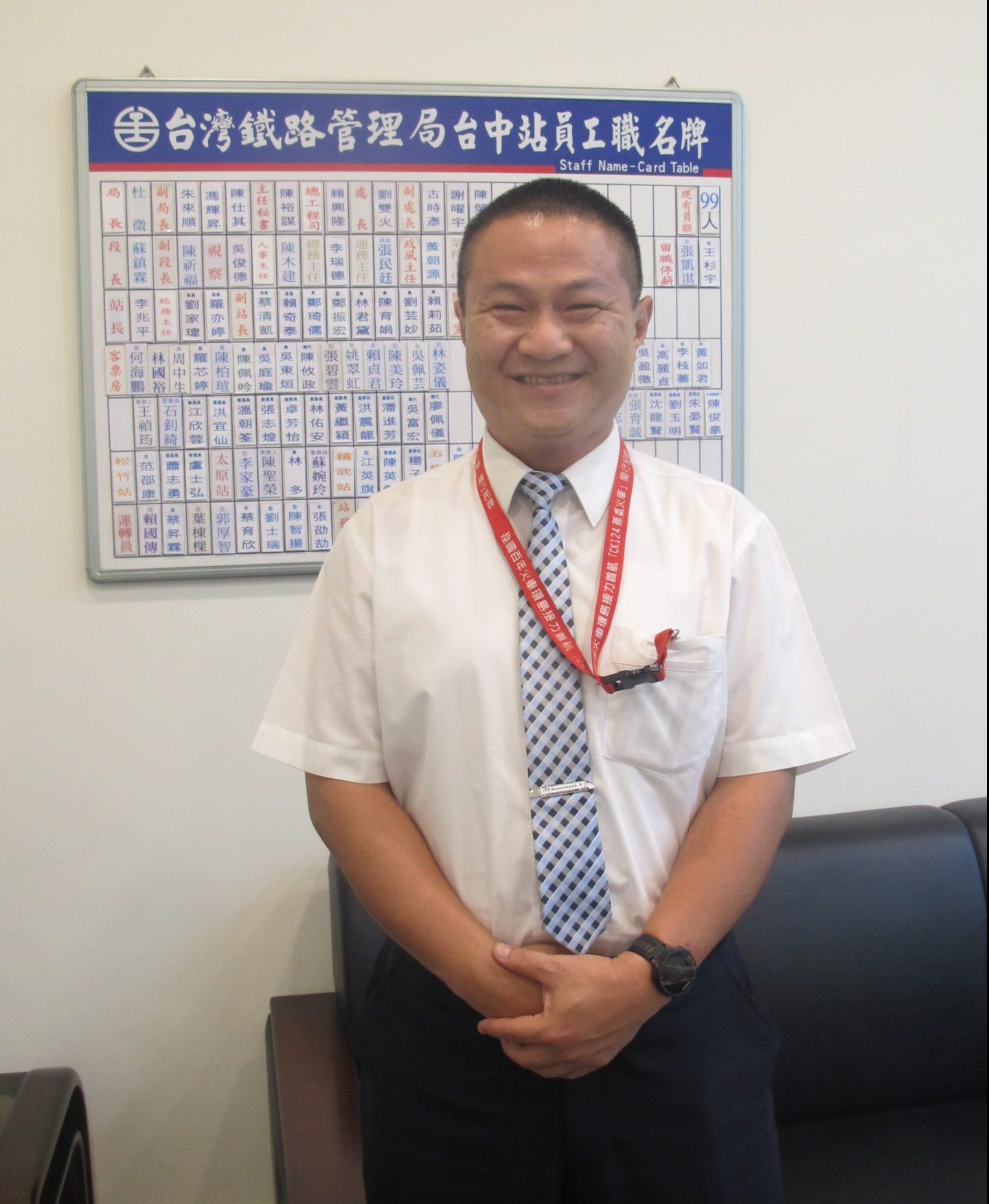 李兆平是交通大學博士候選人,繼父親之後接掌台中火車站站長。何來美攝