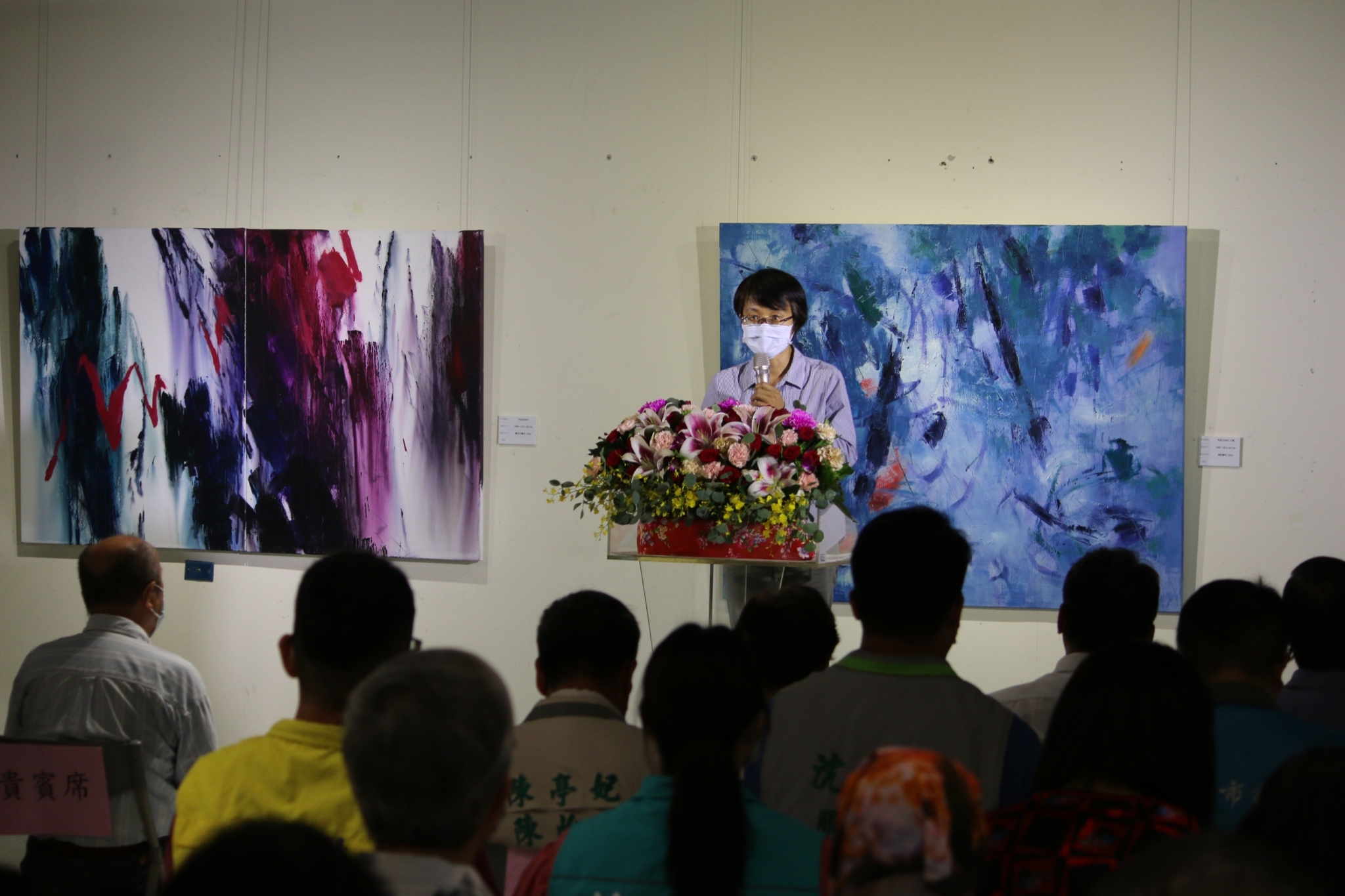 臺南市政府客委會主委古秀妃，代表臺南市長黃偉哲致詞。