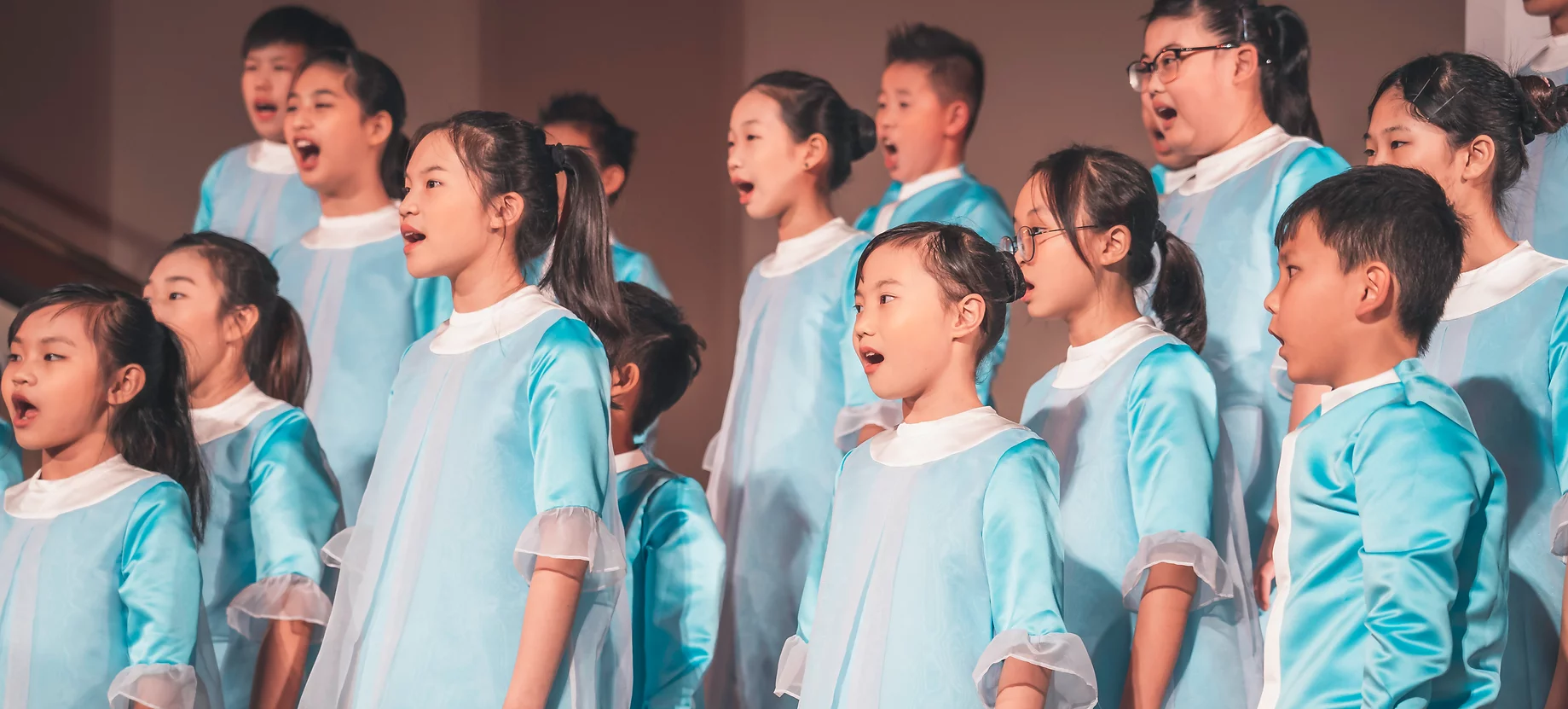 「國立客家兒童合唱團」是全國唯一的國家級兒童合唱團。資料照