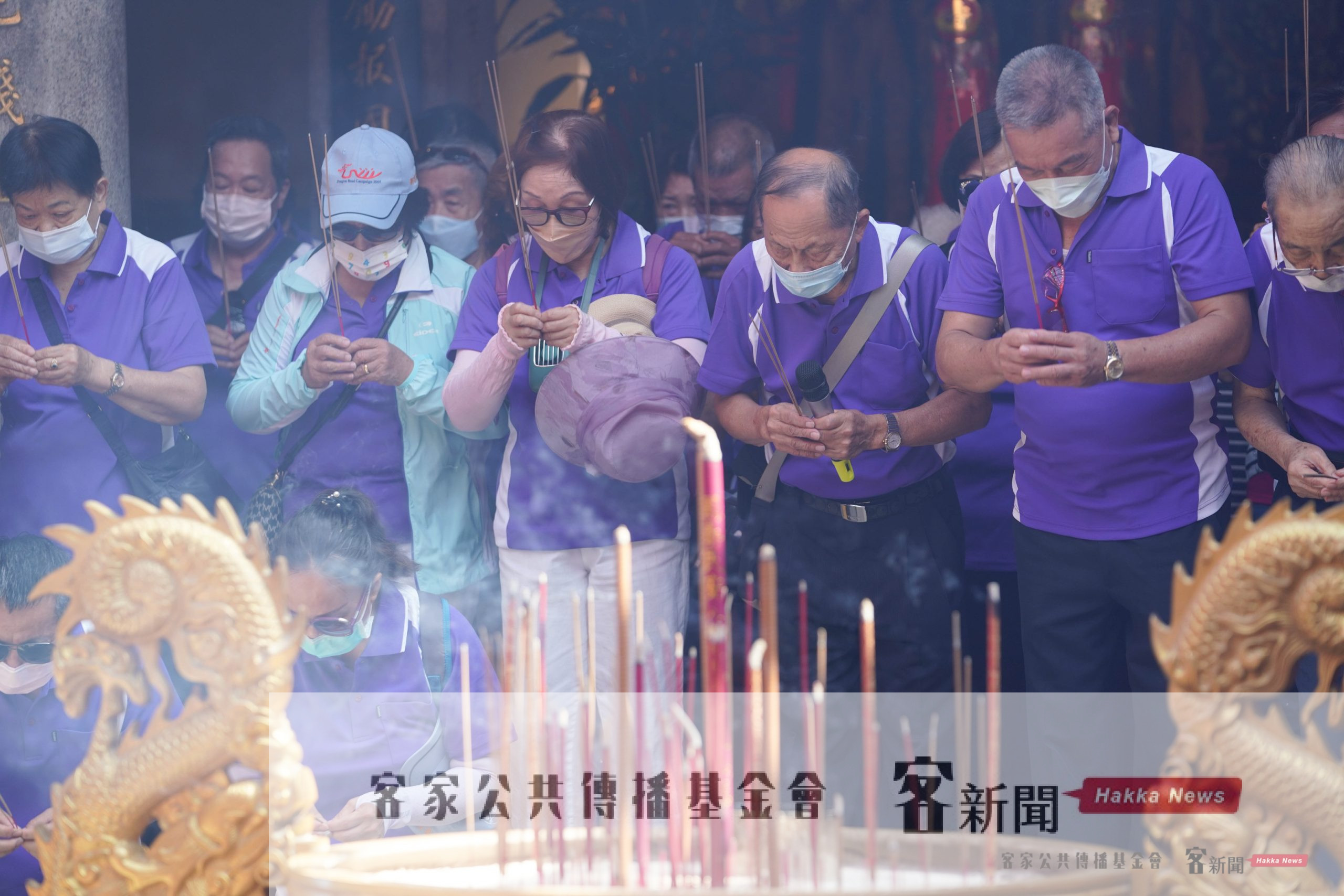 義民祭期間,各地信眾前來祭拜。洪俊傑攝