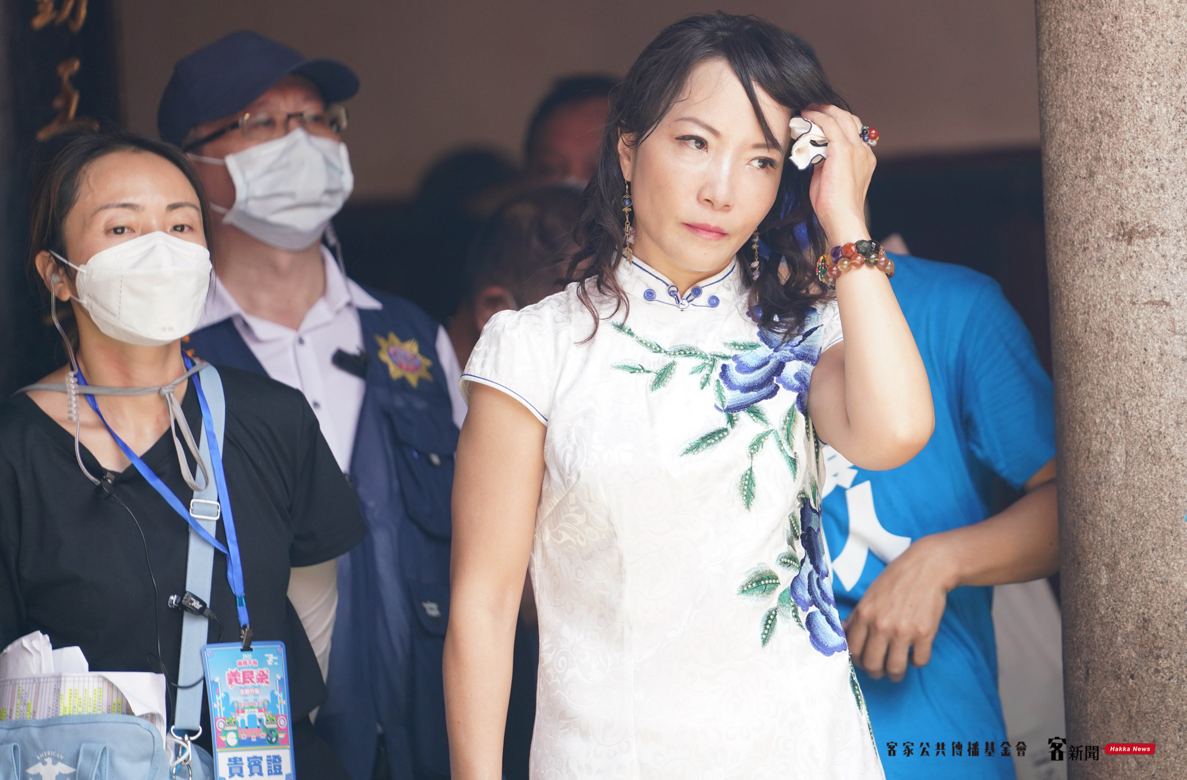 今天主祭典禮中的司儀是義民廟234年來,首次由女性擔任,司儀徐子雁。洪俊傑攝
