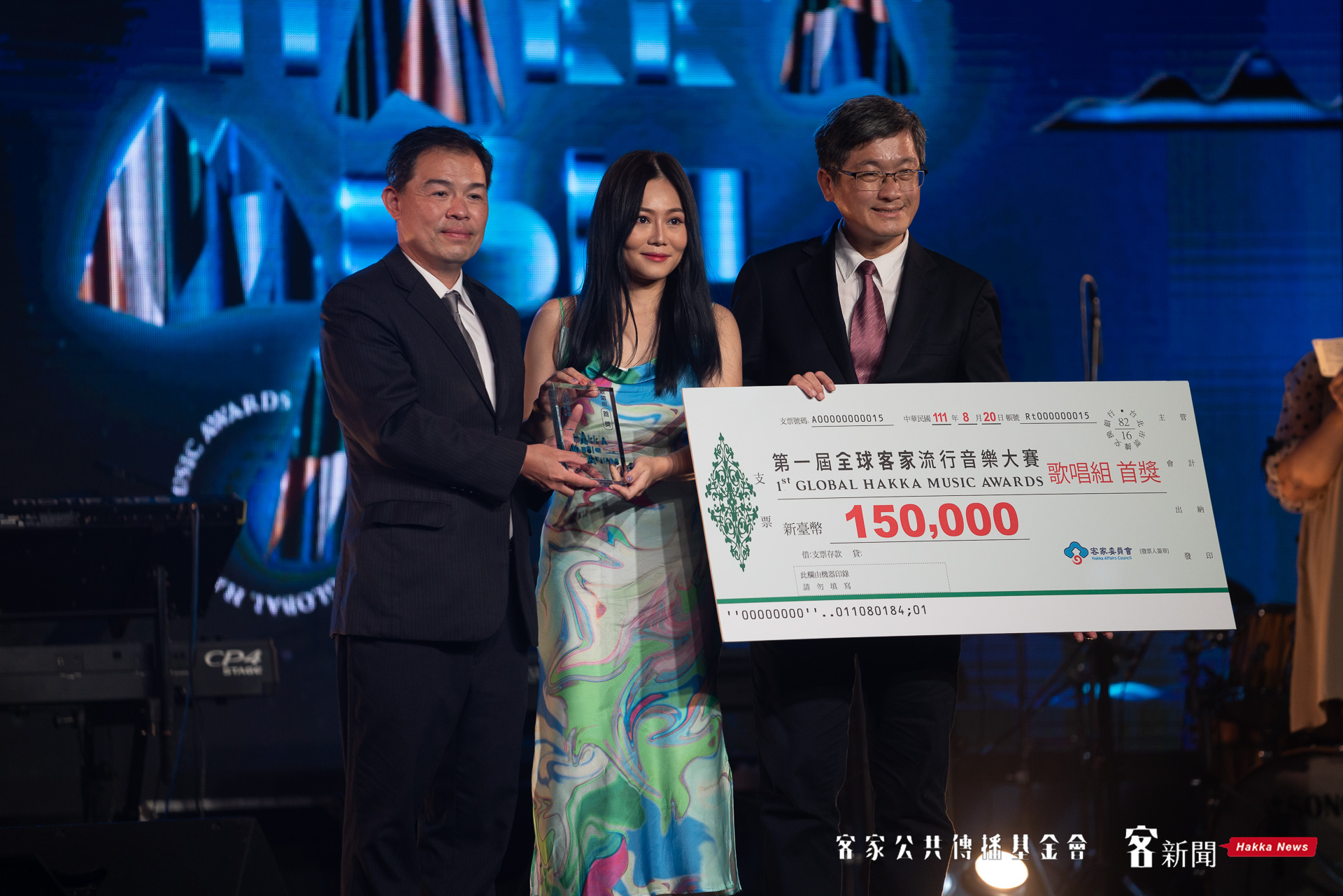 林沛蕎奪下歌唱組首獎，贏得15萬元獎金。范修語攝