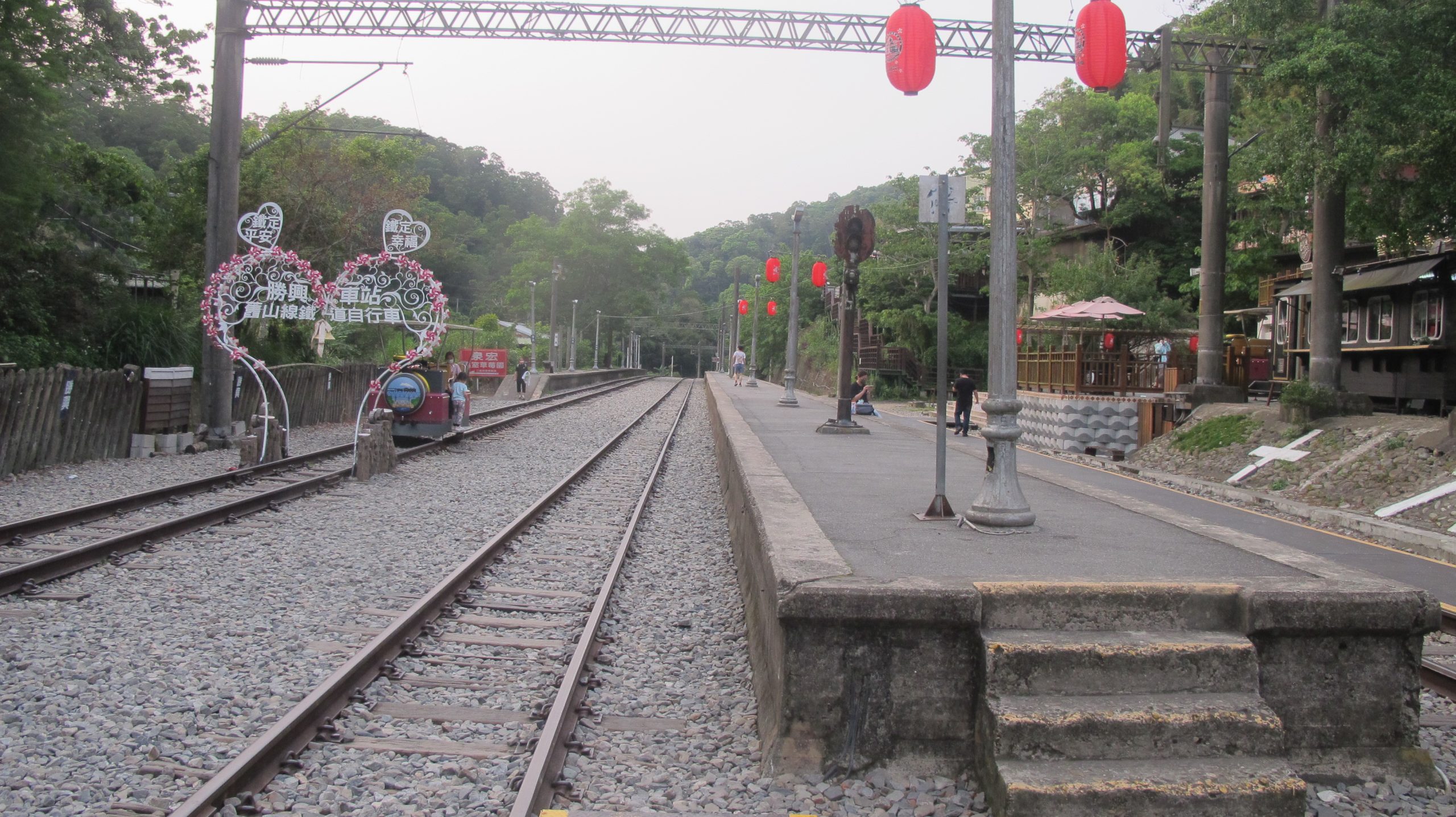 勝興火車站現變成鐵道自行車（Railbike）的起點。何來美攝