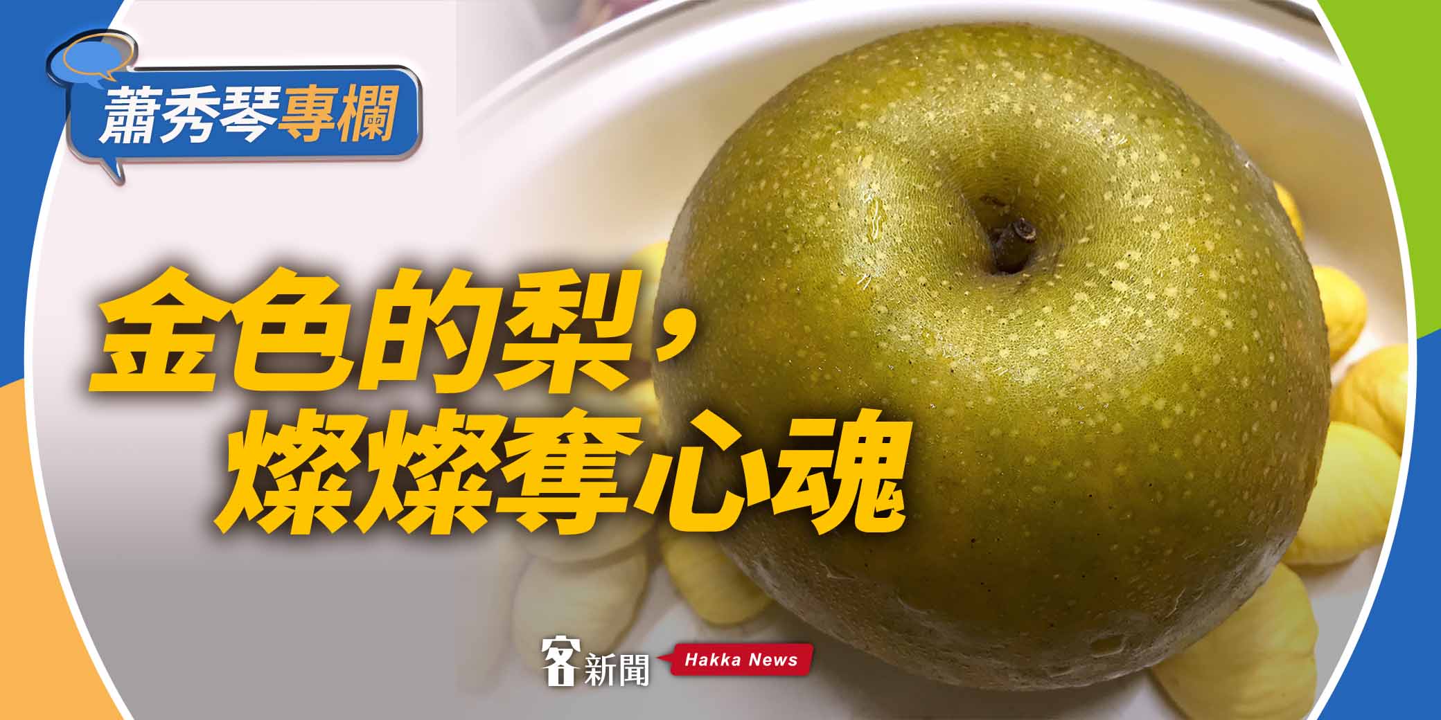 蕭秀琴專欄／金色的梨，燦燦奪心魂
