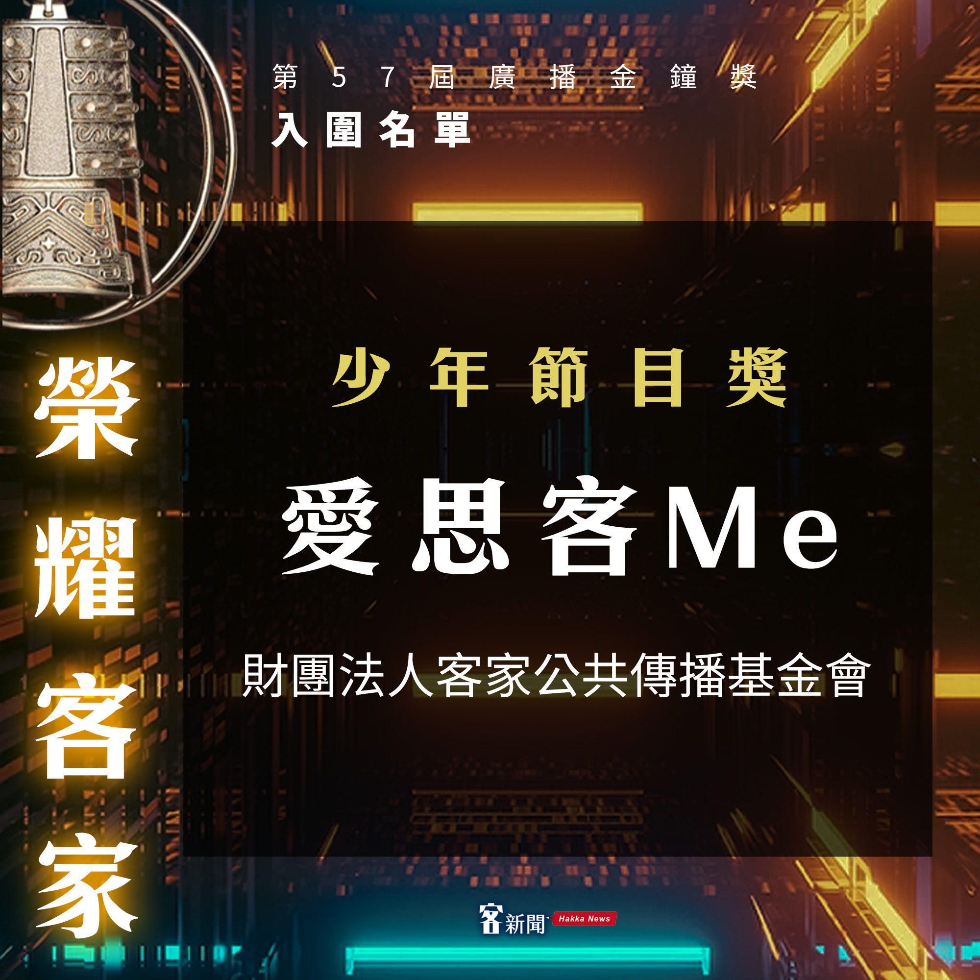 愛思客Me入圍本屆金鐘獎
