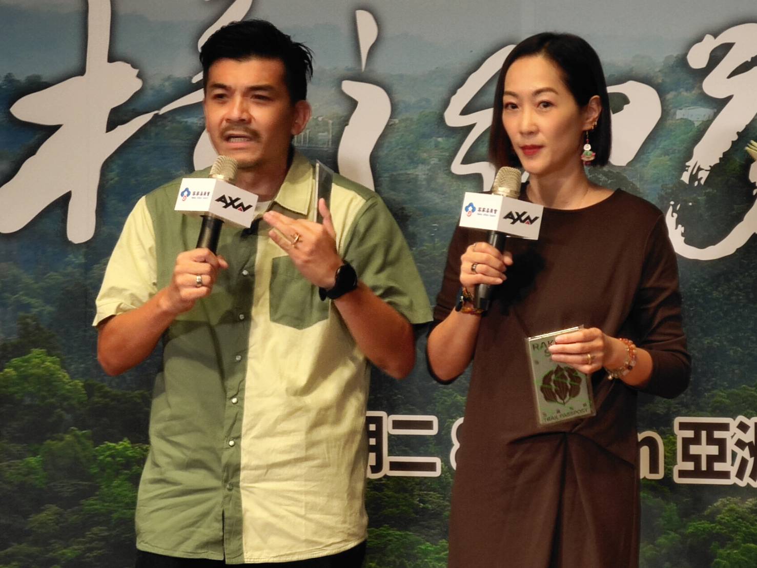 旅遊達人Gigi林如琦、熱血大叔史丹利現身《樟之細路的秘密》首映宣傳記者會。蘇佑昇攝