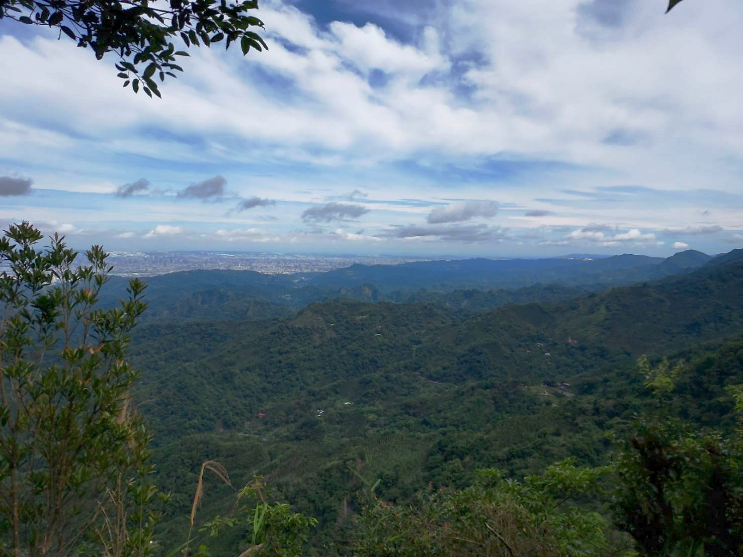 站在橫屏山登山步道的稜線上,能眺望九九峰、台中港美景。國姓鄉公所提供