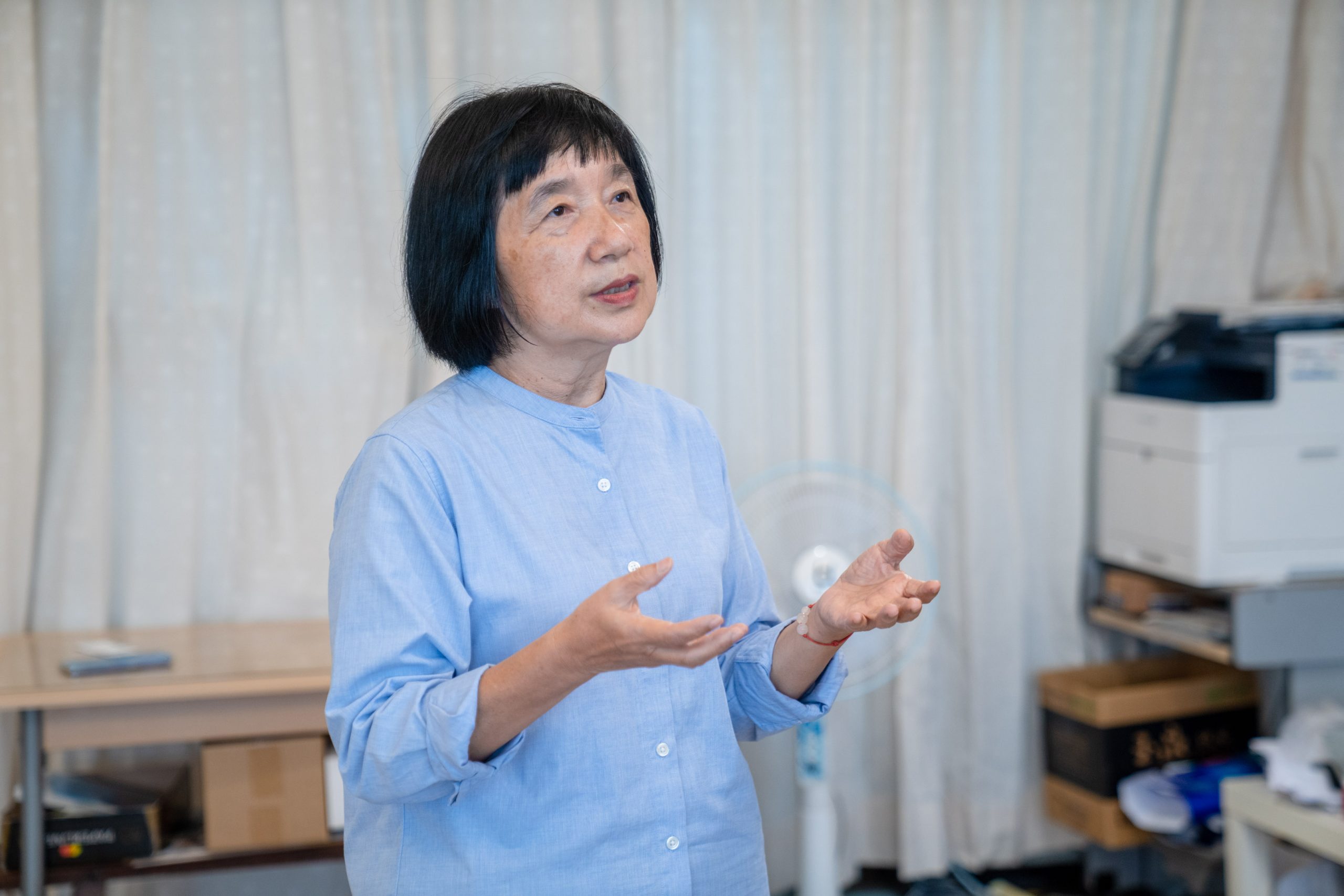 導演彭雅玲9月15日一早，特別接受《客新聞》專訪，向我們介紹這次的「穿梭．縮影－客家女性國際影像計畫」。范修語攝