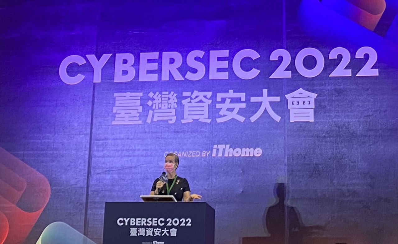 AIT美國在臺協會處長孫曉雅親自於資安大會致詞。林昌明攝