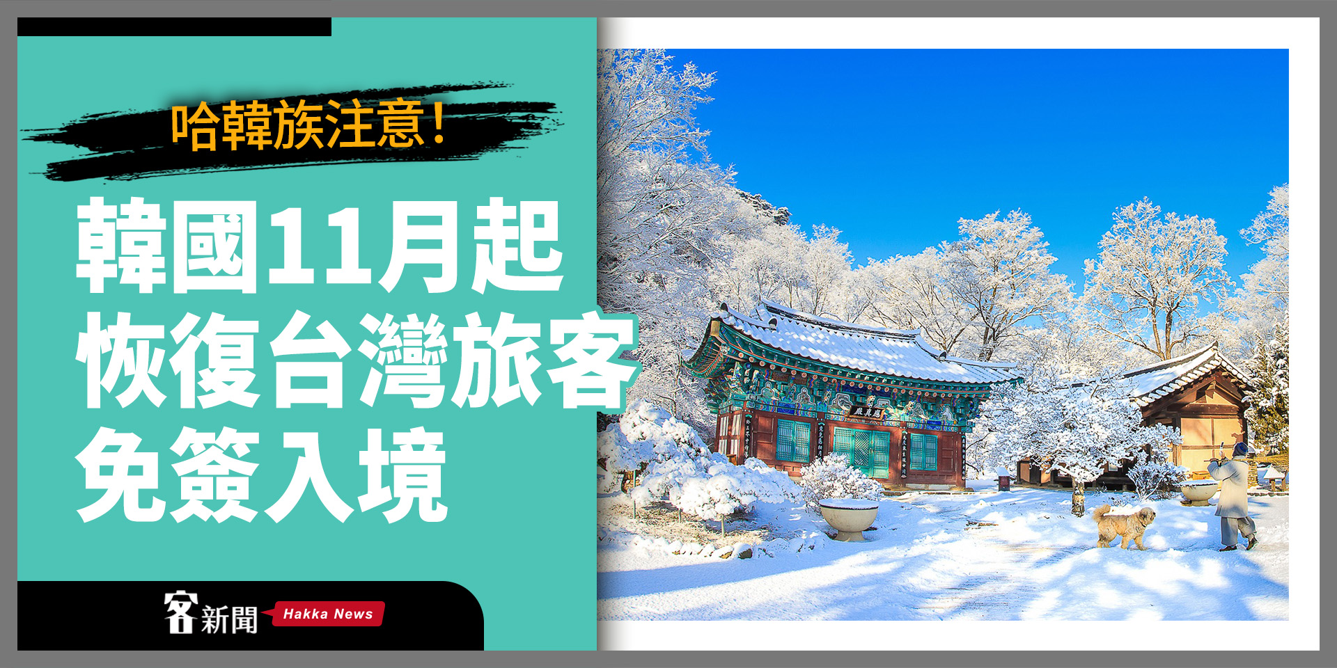 哈韓族注意！韓國11月起恢復台灣旅客免簽入境