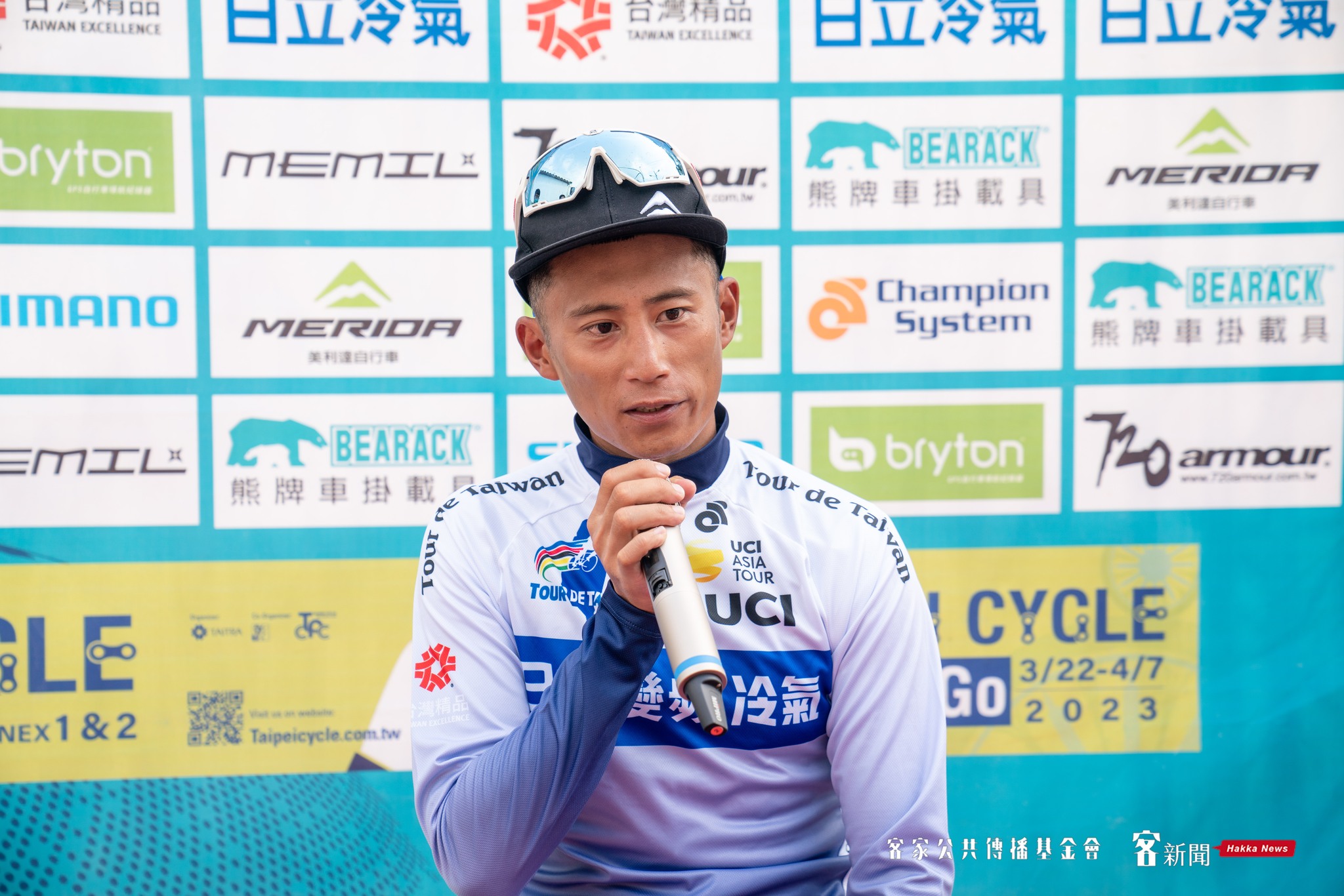 馮俊凱在賽後接受媒體聯訪。洪俊傑攝