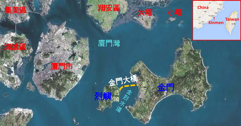 金門大橋地理位置圖。翻攝交通部高速公路局網站