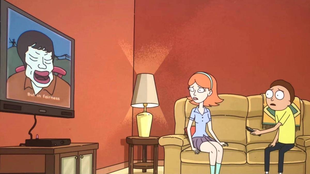 有網友認為某集《Rick and Morty》中的人物是影射《環球時報》評論員胡錫進的嘴臉。翻攝Rick and Morty YT