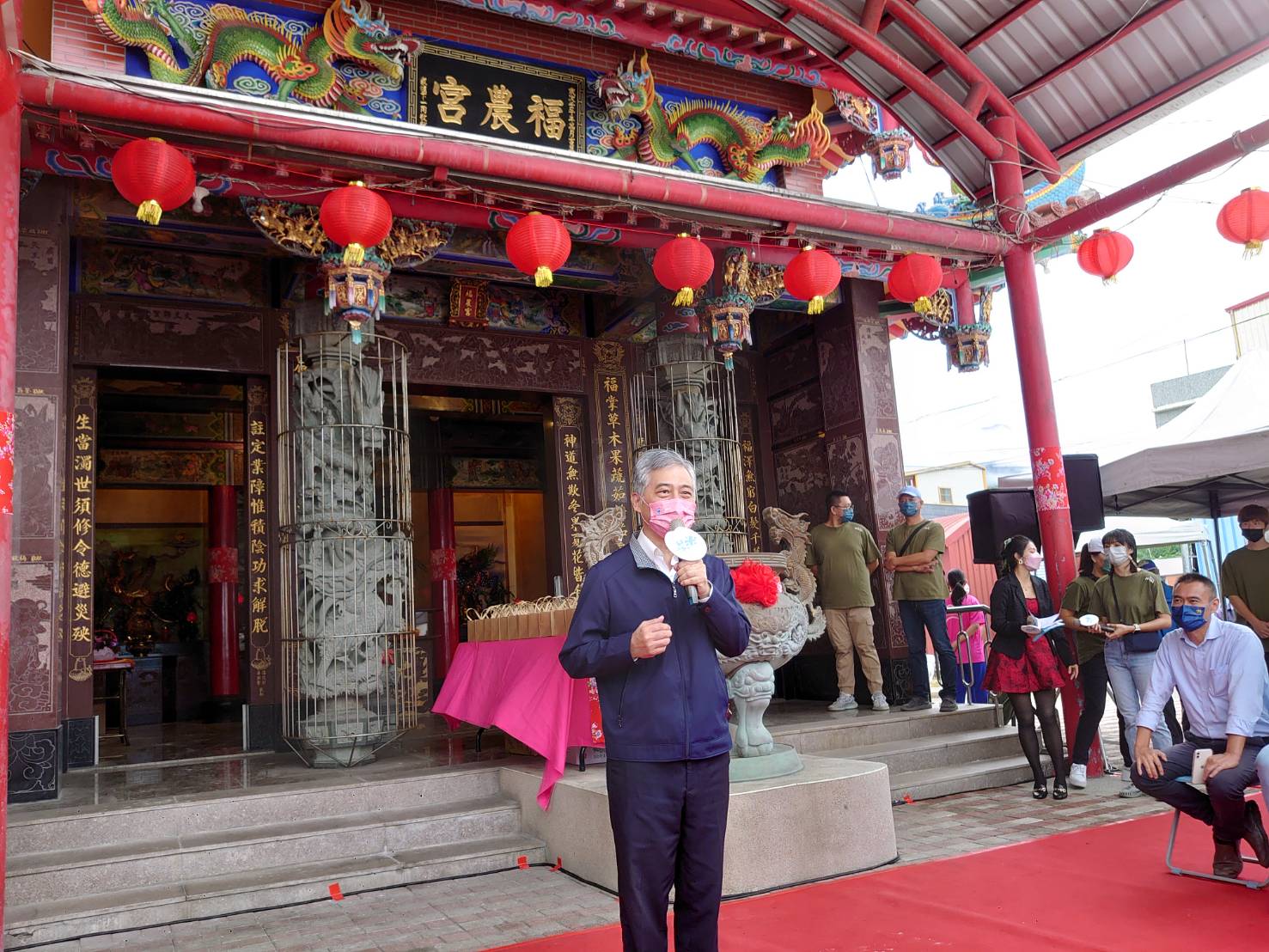 客委會副主委范佐銘為「2022臺東好米收冬祭」活動致詞。