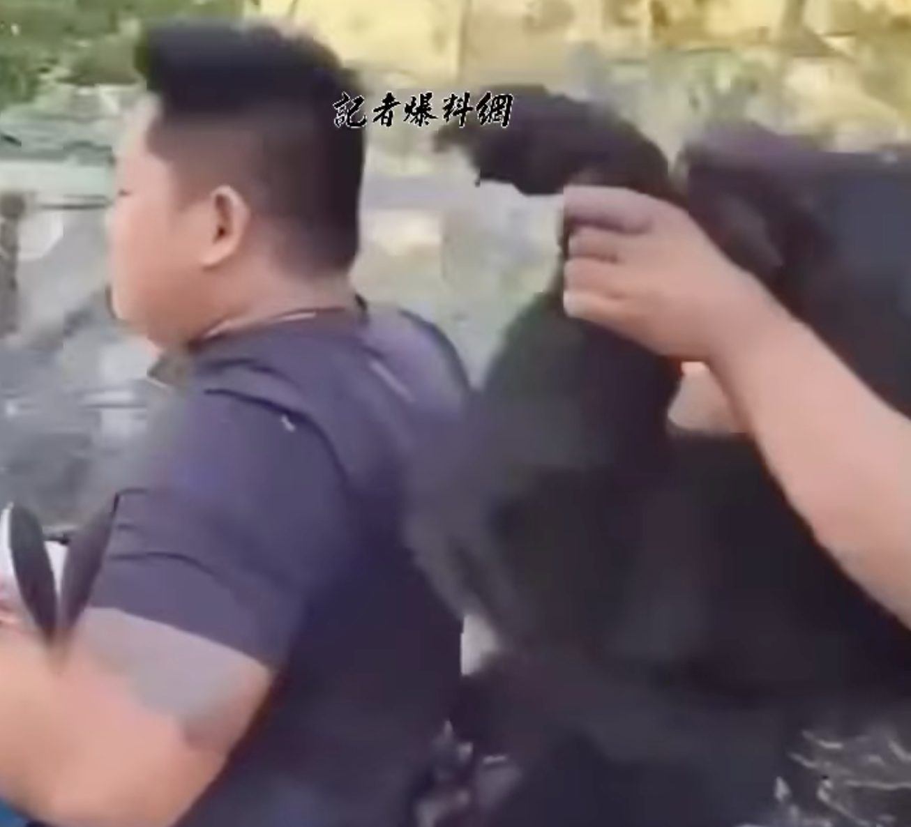 嫌犯騎車載運台灣黑熊還拍攝影片炫耀。翻攝畫面
