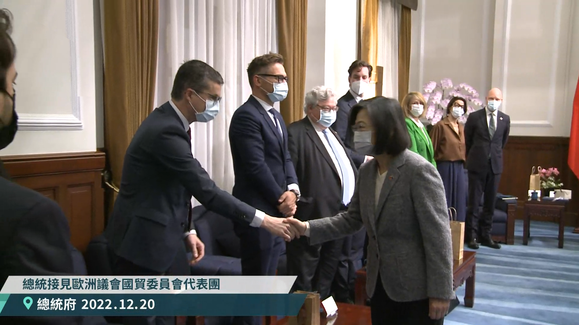 歐洲議會國貿委員會代表團訪臺　蔡英文：期待與歐盟加深夥伴關係
