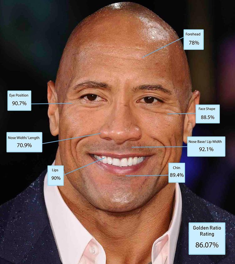 No.10　「巨石」強森(Dwayne Johnson)，86.07％<br />翻攝自席爾瓦博士官方《IG》