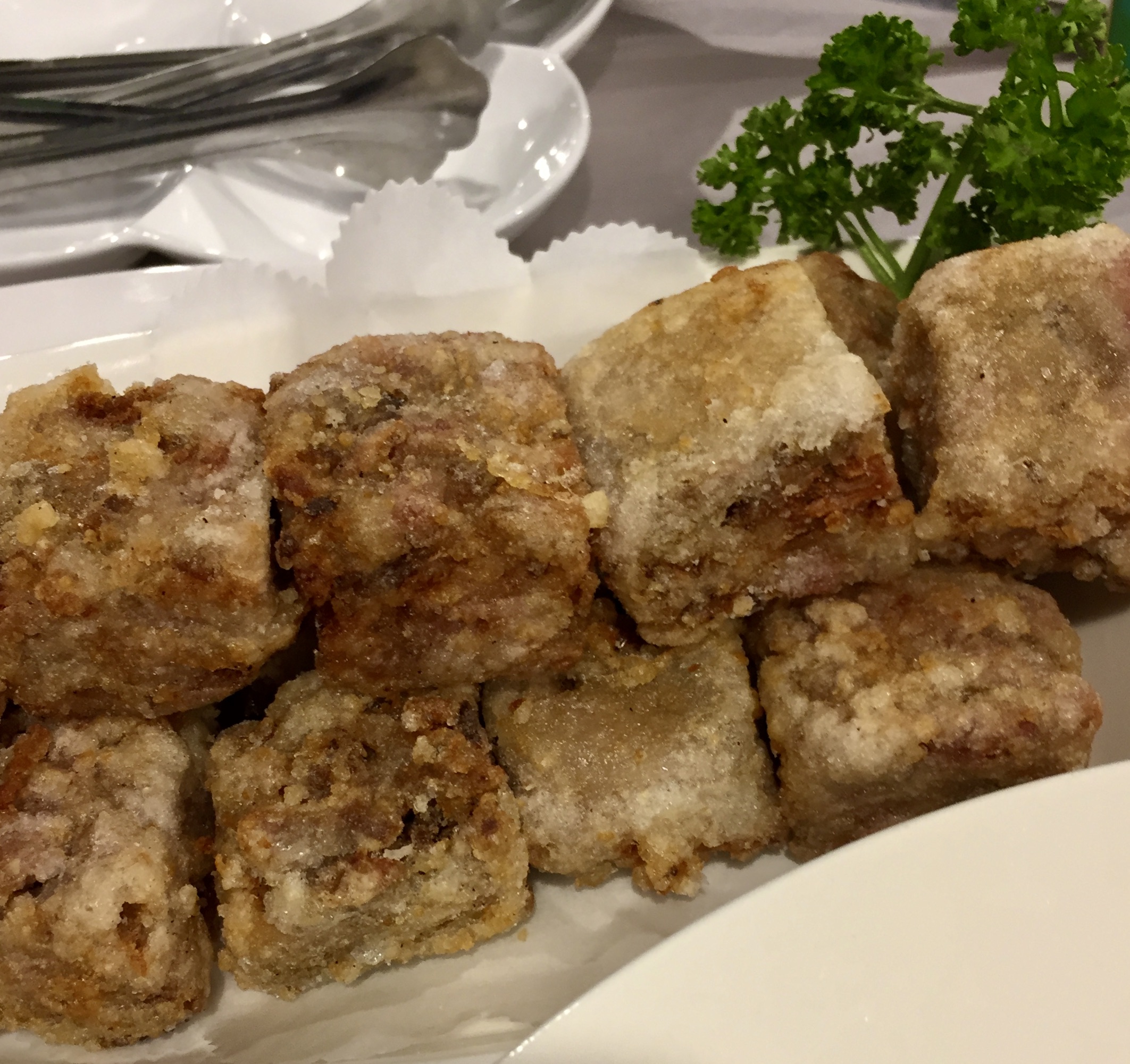 鹹甜粄炸，麵糊少一點，有有不同的風味。蕭秀琴攝