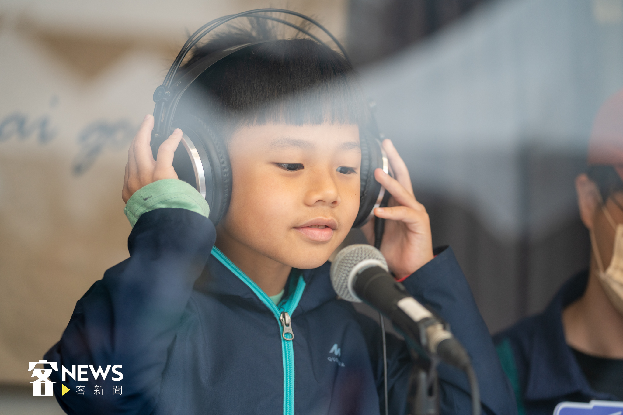 講客號小小播音員體驗活動,小朋友們都非常興奮。宋佩遙攝。