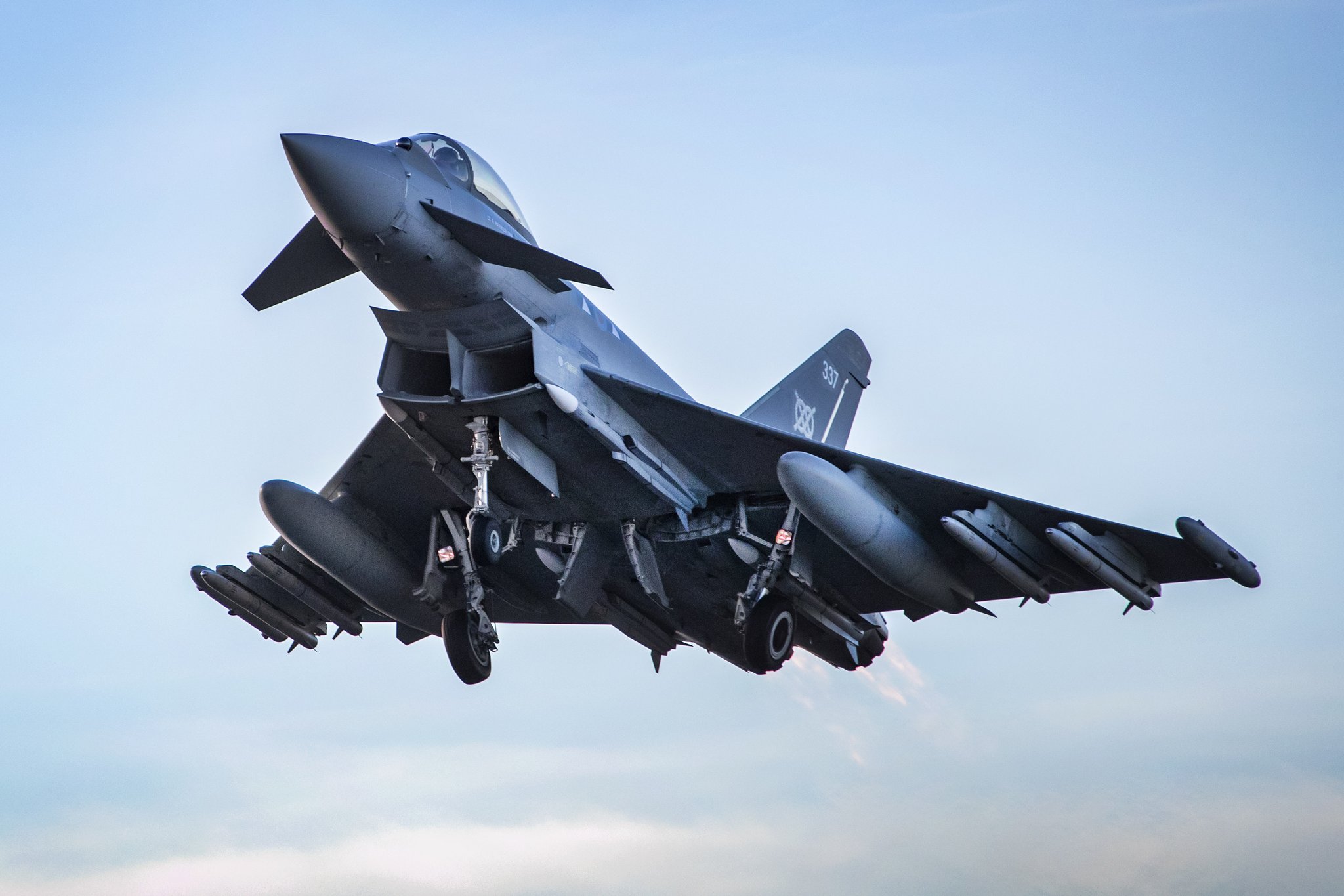 颱風戰鬥機。資料照片，翻攝自Royal Air Force官方《推特》
