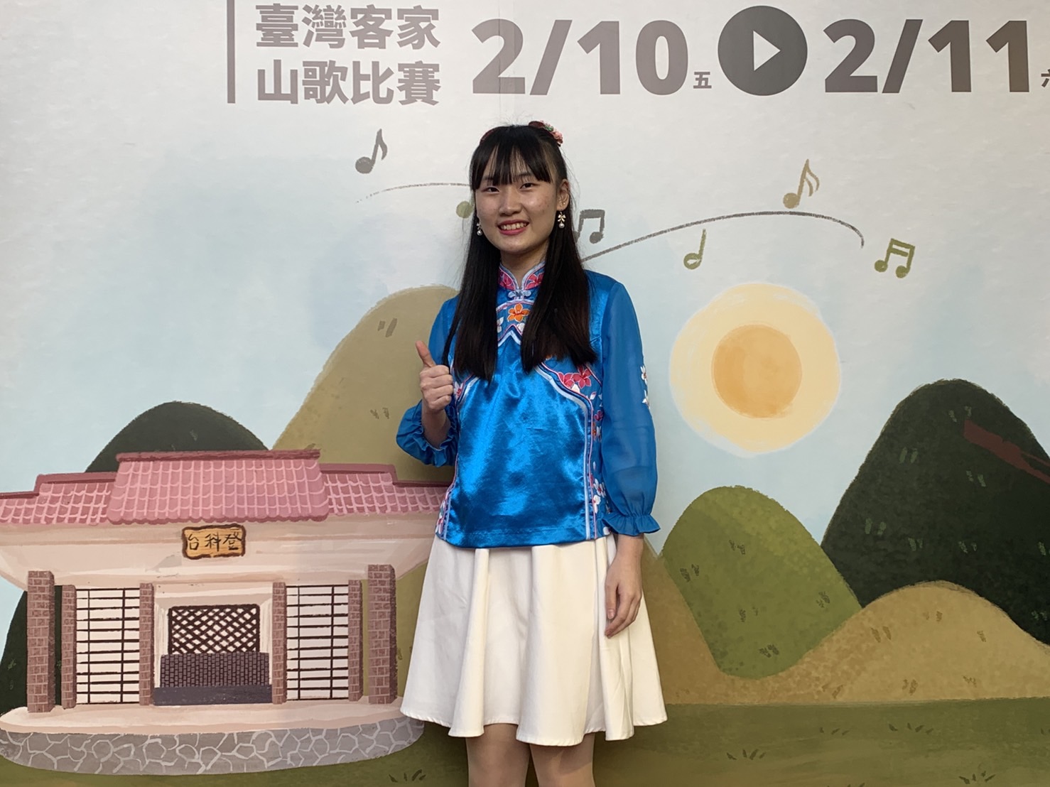 進入決賽少年組，挑選《老山歌》的15歲選手黃羽彤，原來她也是已加入國立客家兒童合唱團近4年的元老級團員。羅盛滿攝