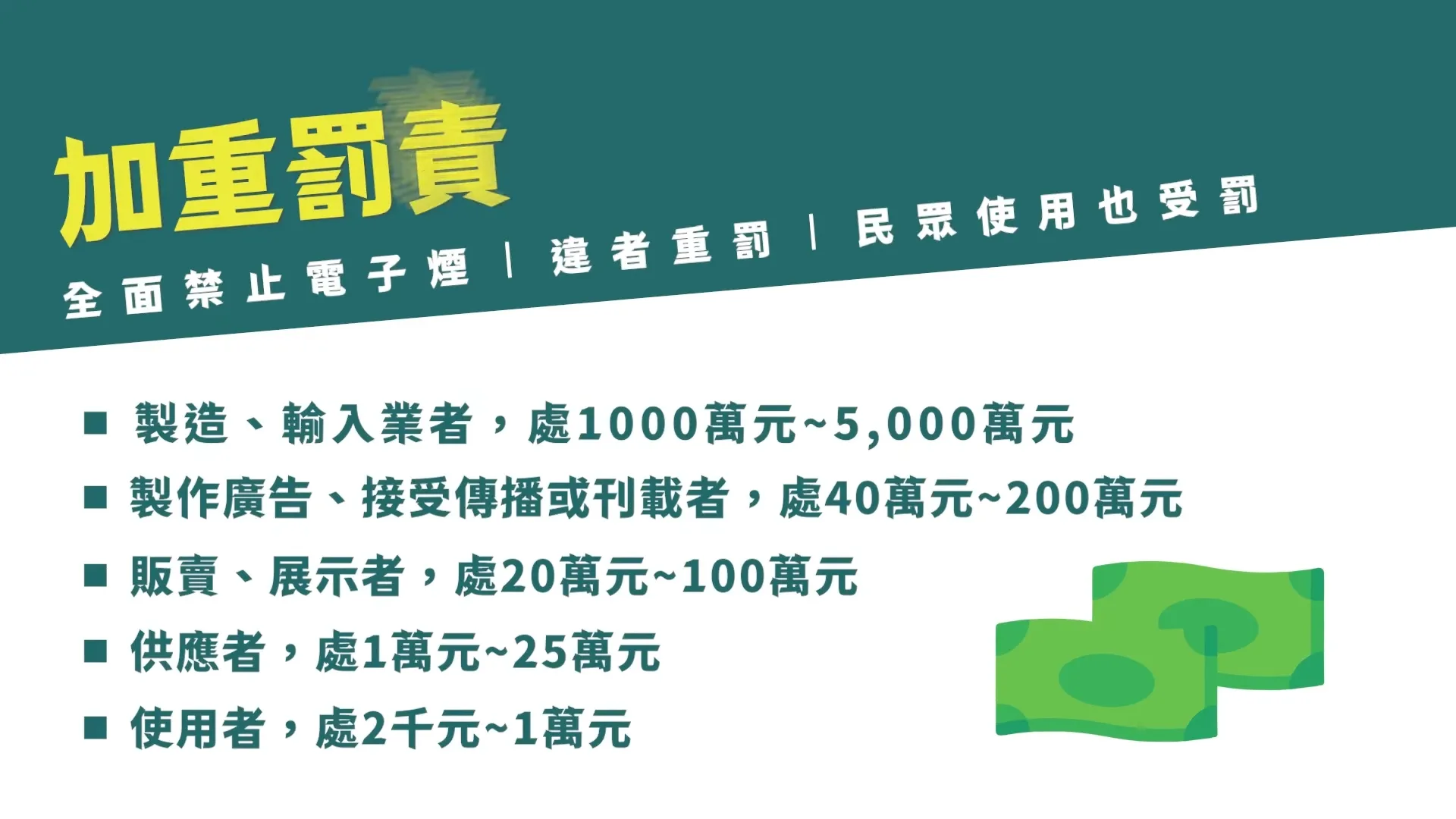 菸防法新法實施 展示或販售違法菸品可連續罰