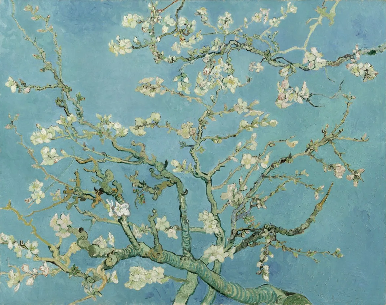 梵谷(Vincent van Gogh)的〈杏花〉(Almond Blossom, 1890,油畫)被商業化使用,創造極大的商業產值。