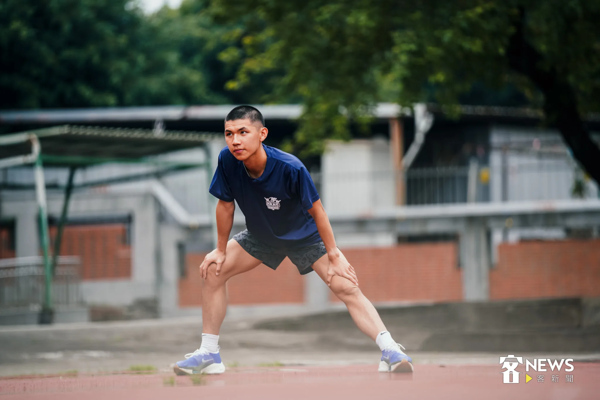 新竹縣湖口高中田徑選手徐立紘，雙破112年全中運5千及1萬公尺高男組紀錄。宋佩遙攝。