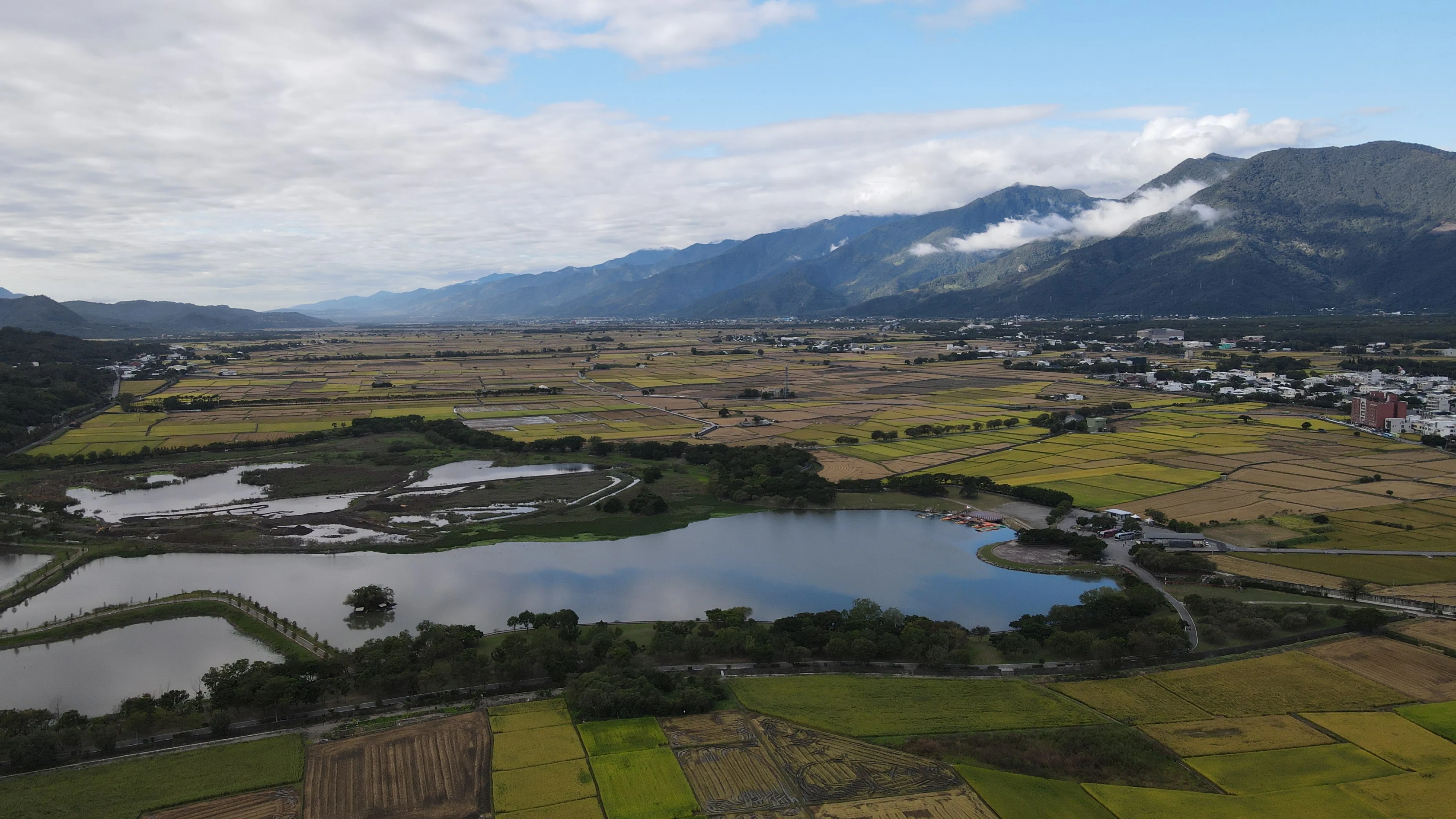 台東池上空拍一景。宋佩遙攝