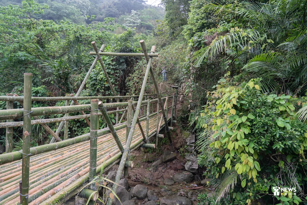 小東勢步道竹橋，經修復後依然保有它的懷舊氣息。洪俊傑攝
