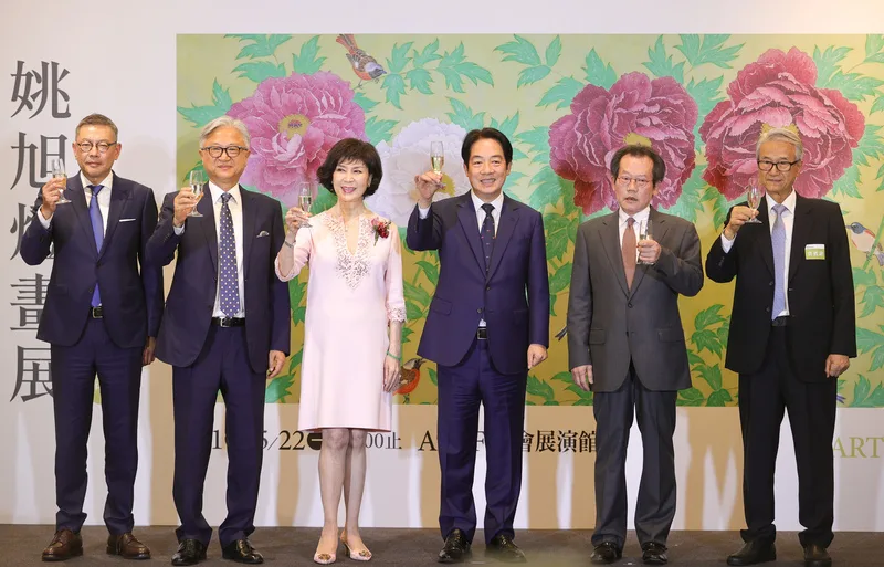 畫家姚旭燈個展開幕　賴清德讚台灣之光