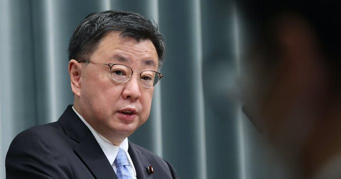 日本內閣官房長官松野博一。資料照片,翻攝自macaron《推特》