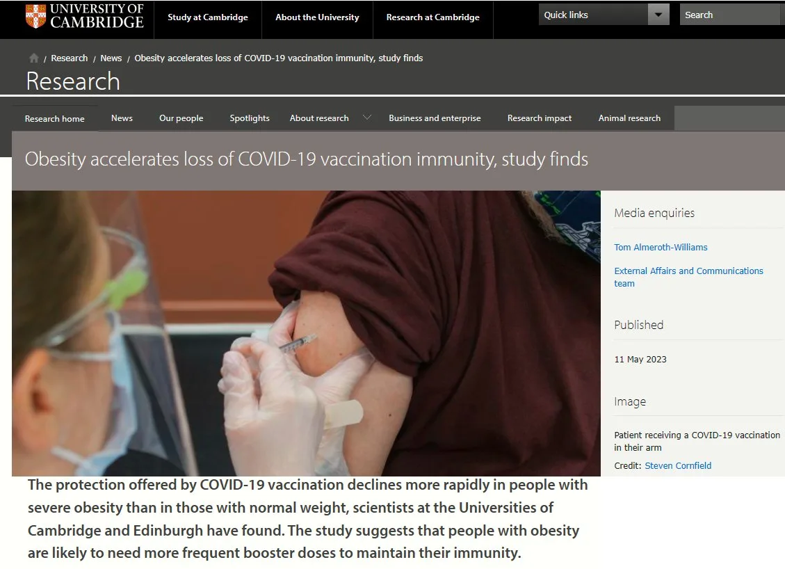 劍橋大學與愛丁堡大學公布最新研究報告。翻攝自英國劍橋大學官方網站