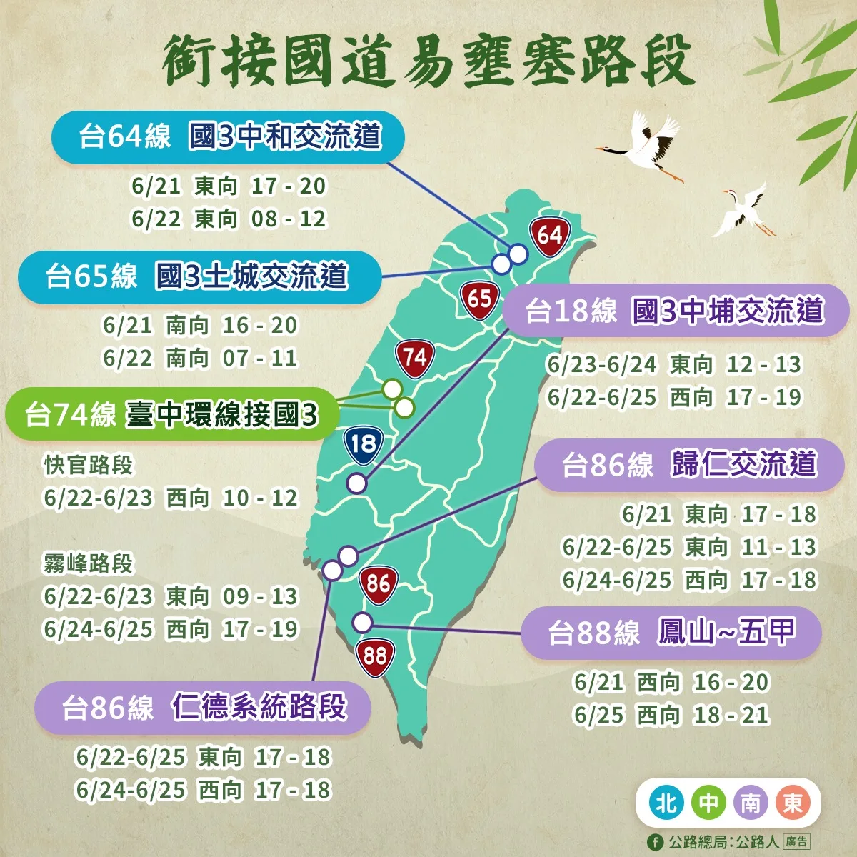 端午連假將展開　省道壅塞時段路段出爐