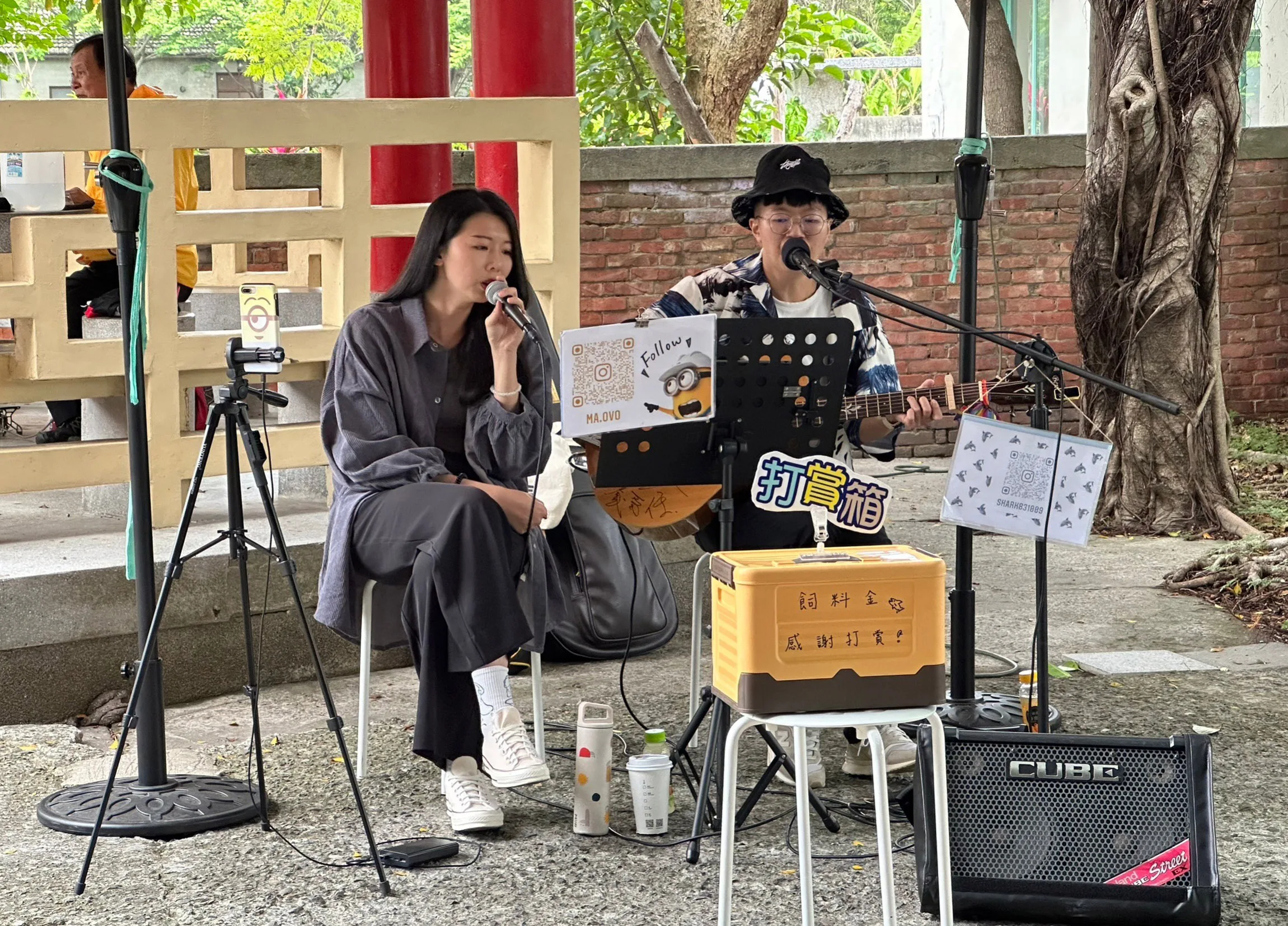 6月25日清眷街頭藝人假日展演將由馬韻如與許鯊鯊演出。台中市政府提供