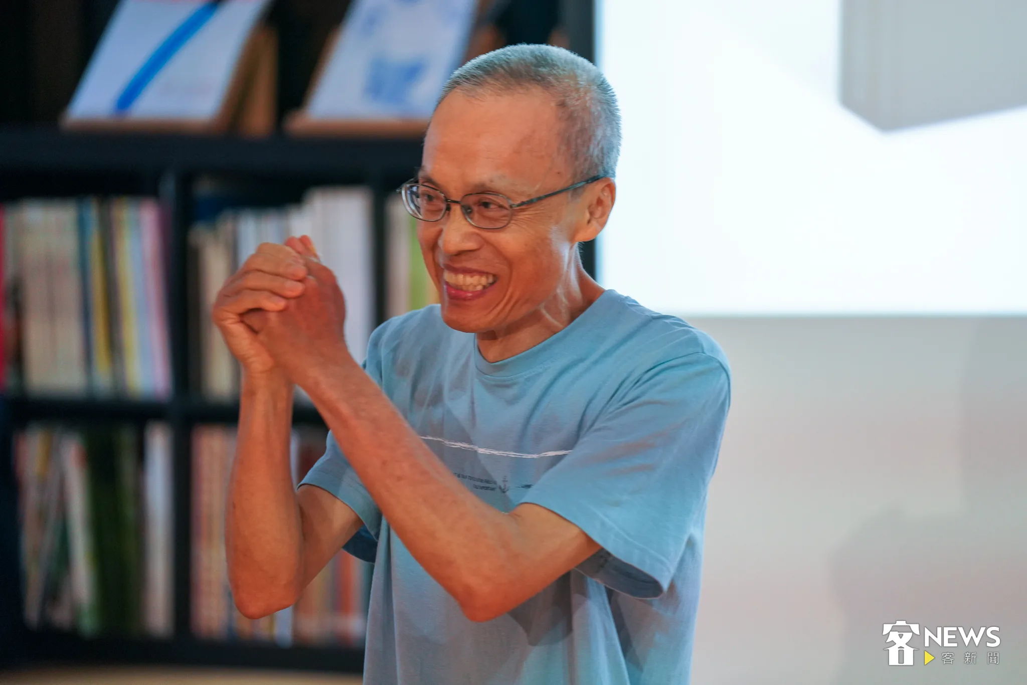 《行板．梁國龍攝影集》發表會，攝影師梁國龍。何柏均攝