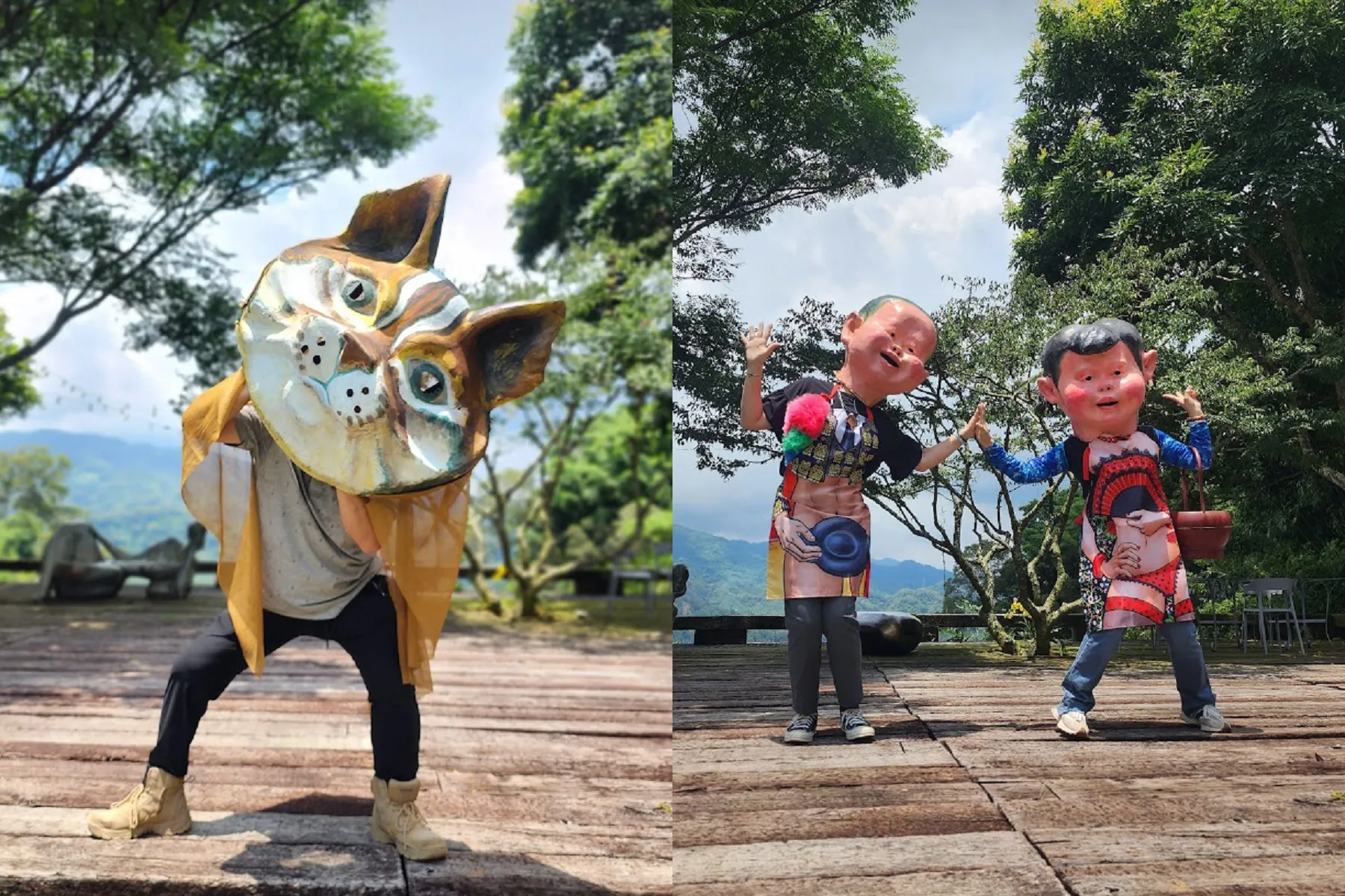 阿呆細妹戲石虎——余燈銓。民眾提供