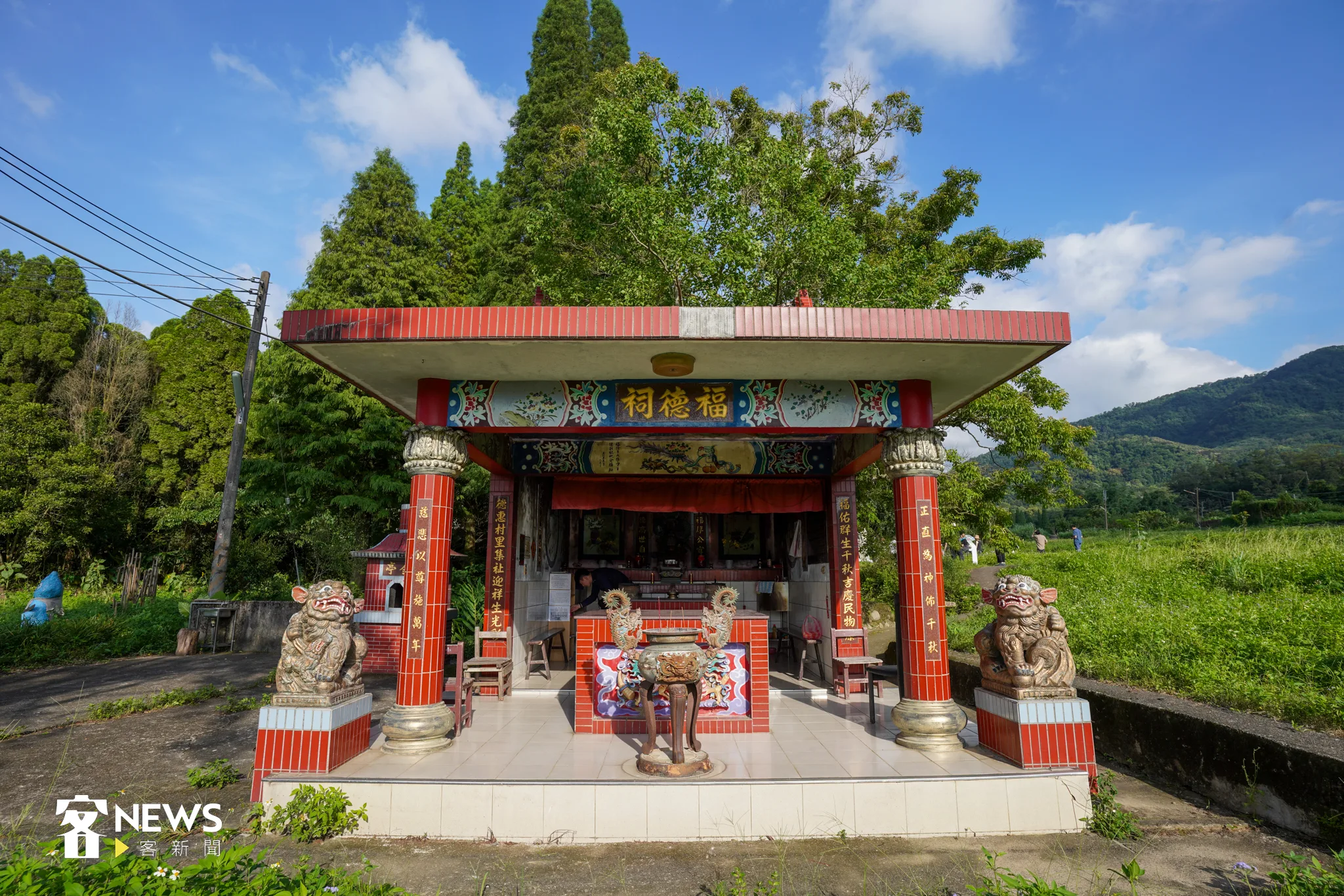 新竹縣橫山鄉的韓屋伯公。范修語攝