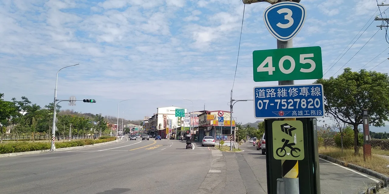 高雄內門台三線路段（示意圖），非為區間測速路段。洪俊傑攝
