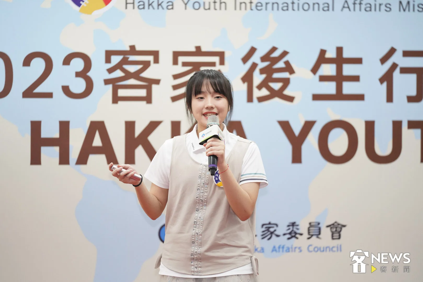 客家青訪團入選團員江牧融非常期待這次的交流機會。范修語攝