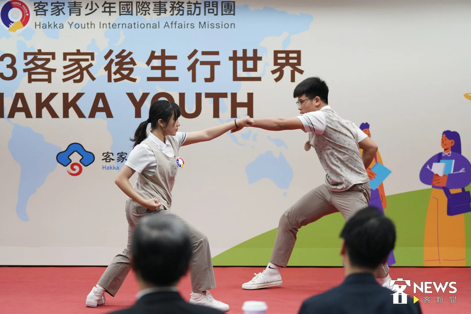 客家青訪團學員甚至可以來一段詔安武術。范修語攝