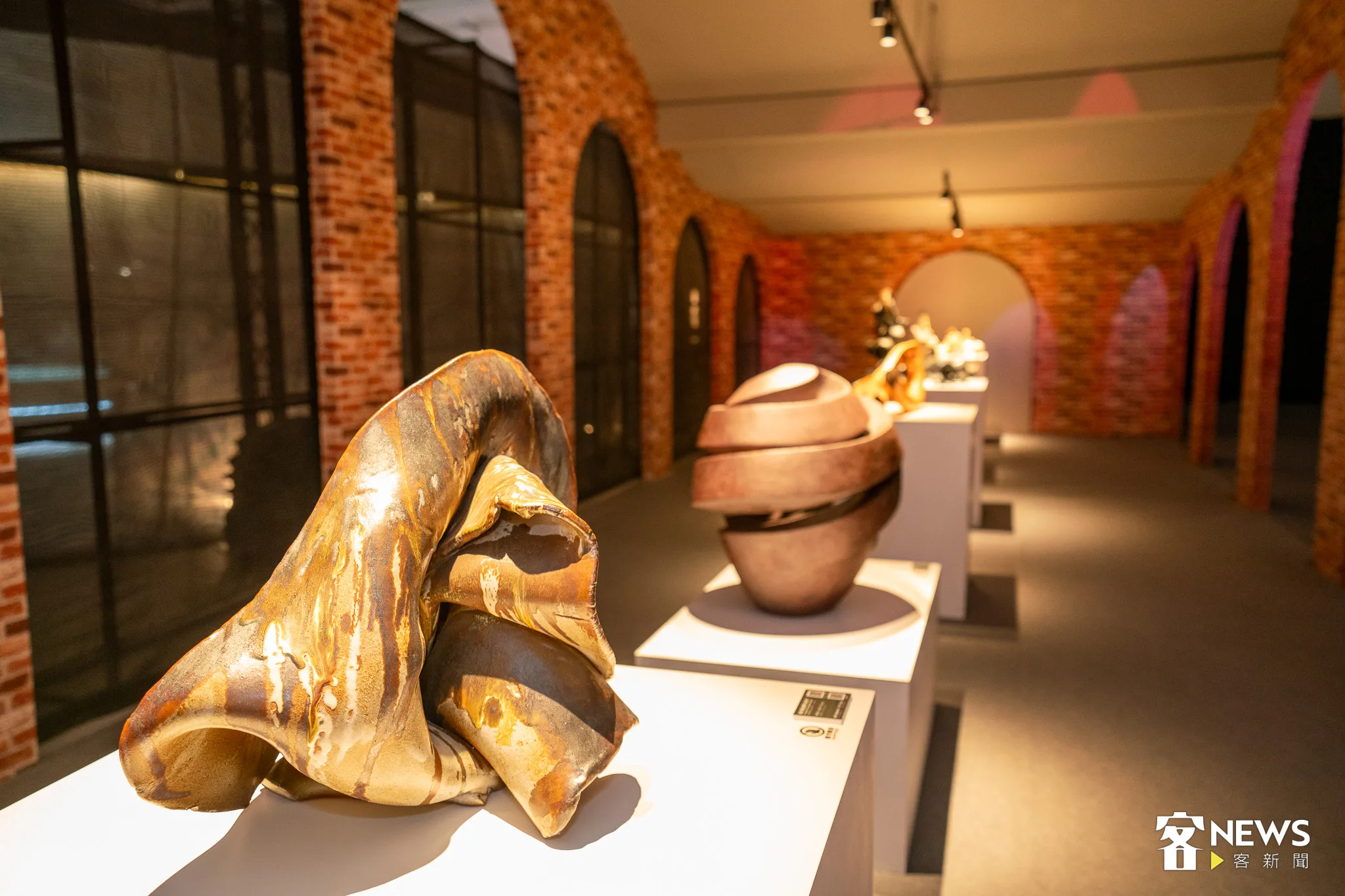 世客博台灣館苗栗縣展區。李台源攝