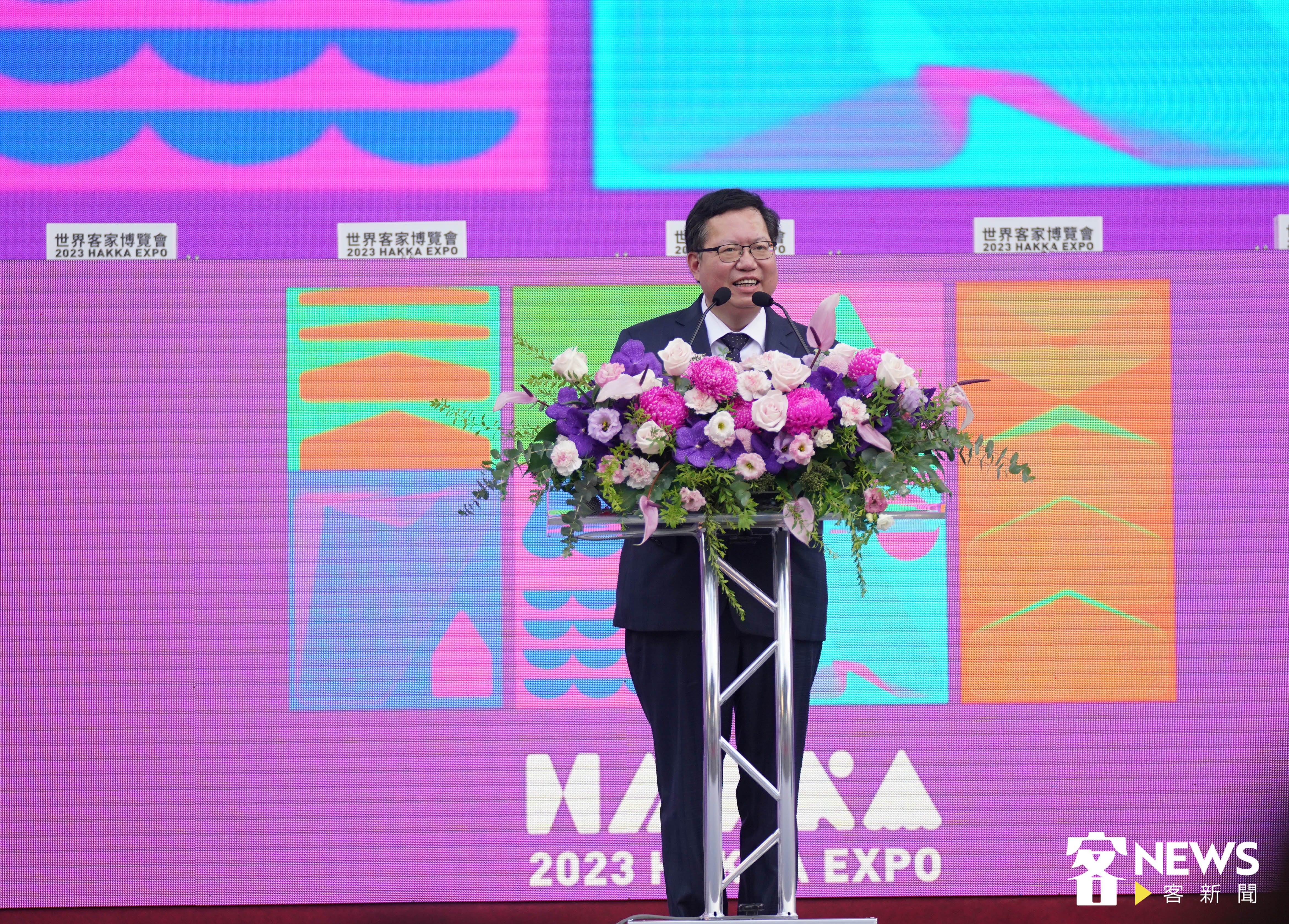 鄭文燦表示，世客博是客委會與桃園市府共同合作才有成果。洪俊傑攝