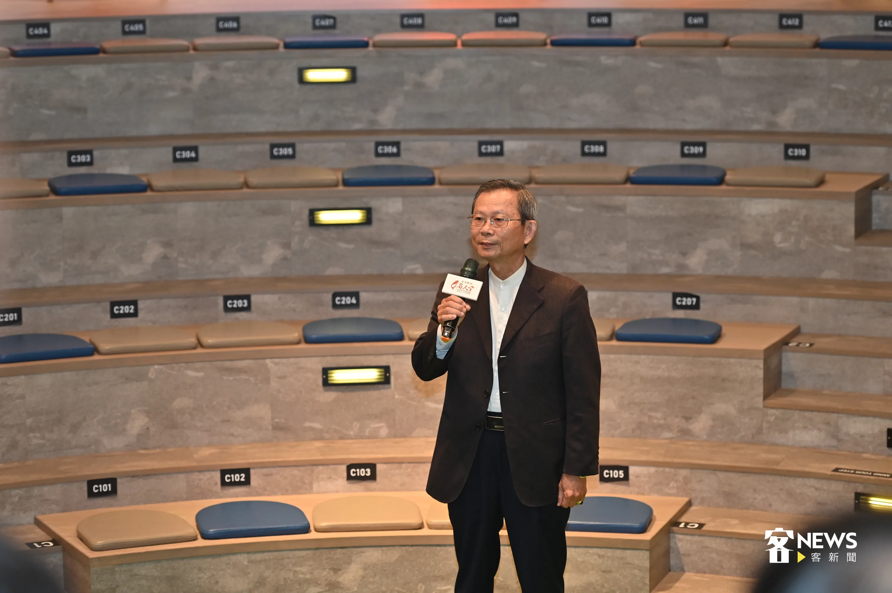 台灣棒球名人堂協會理事長莊國明，肯定入選的棒球名人對棒球付出與貢獻。洪俊傑攝